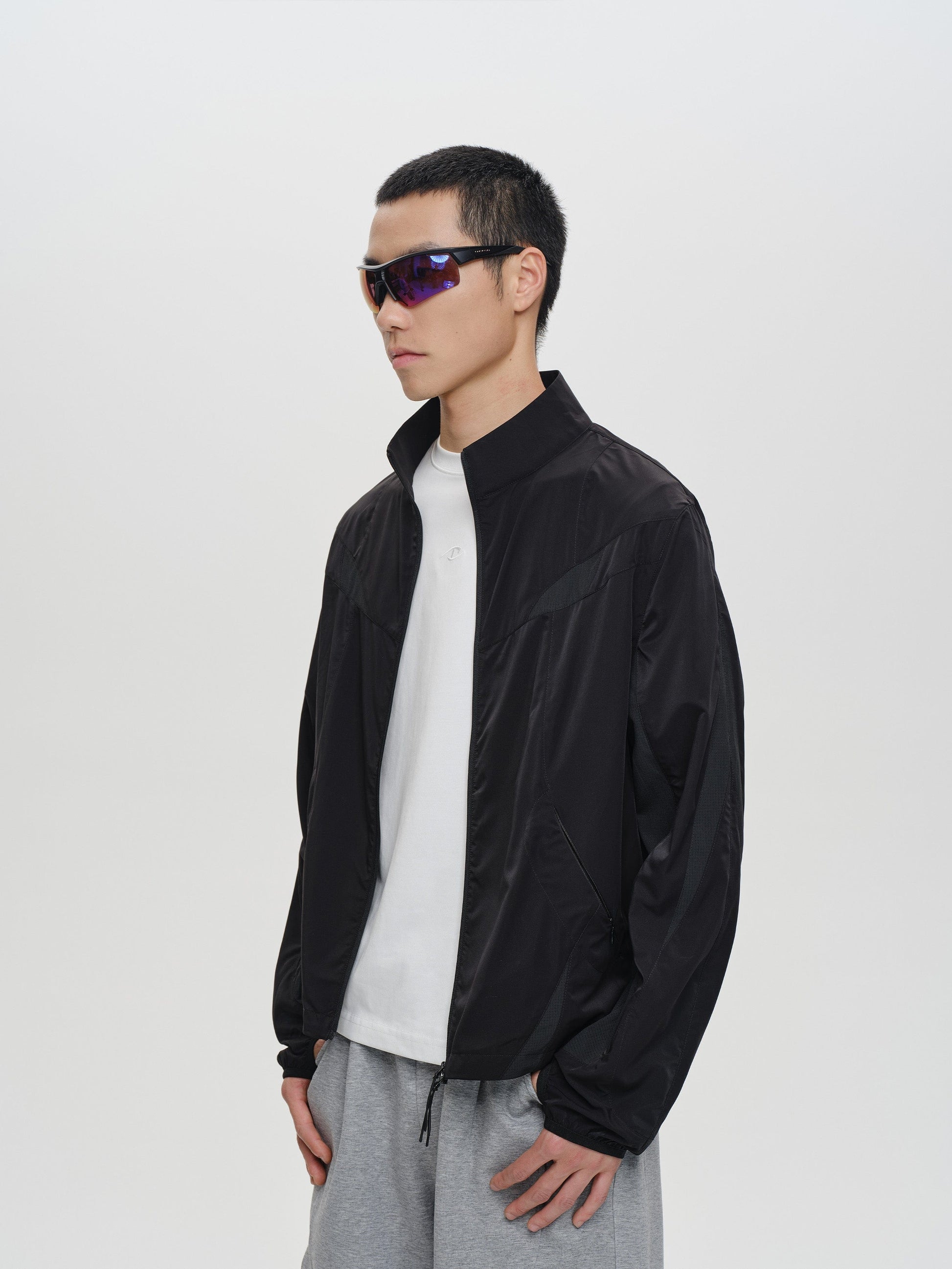 CATSSTAC Utility Dual-Zip Stand Collar UV Protection Jacket-Jacket-Black-M-Free Shipping Leatheretro