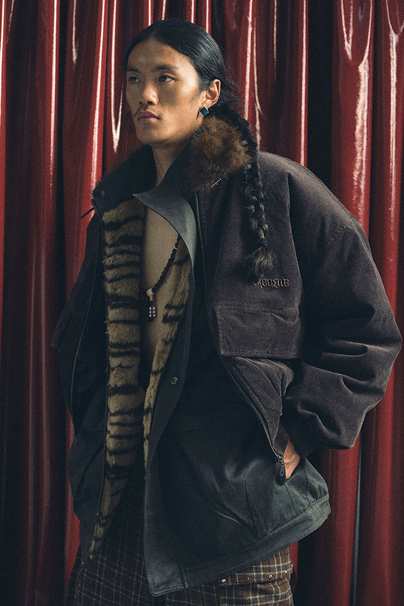 TRECLUB Faux Fur Collar Corduroy Jacket-Jacket-S (Preorder)-Free Shipping Leatheretro