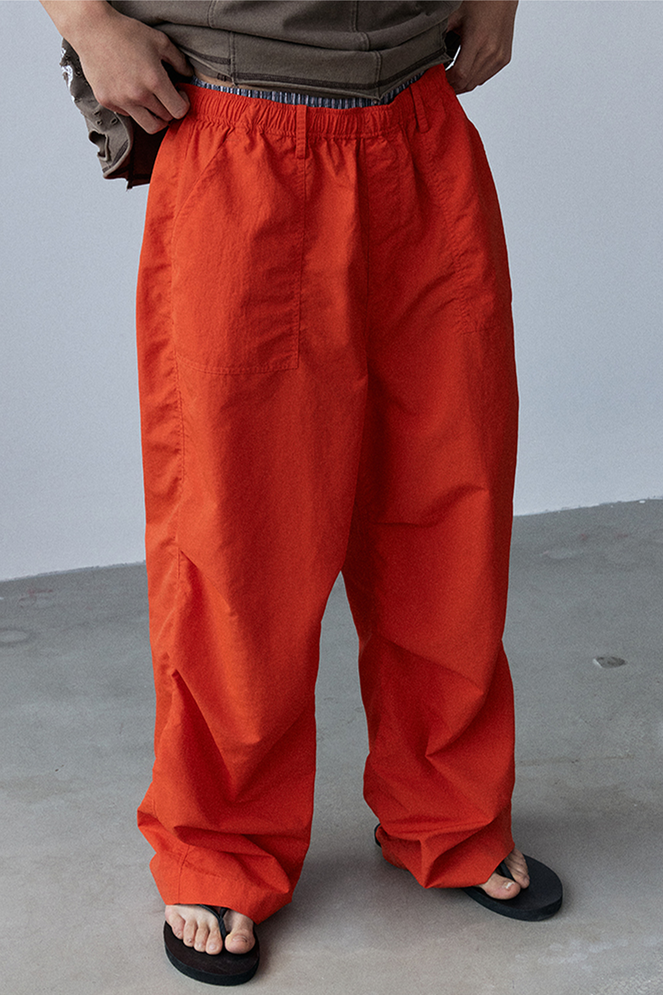 NIANJIUYIKOUER Nylon Paratrooper Straight-Leg Pants-Pants-XS-Orange-Free Shipping Leatheretro