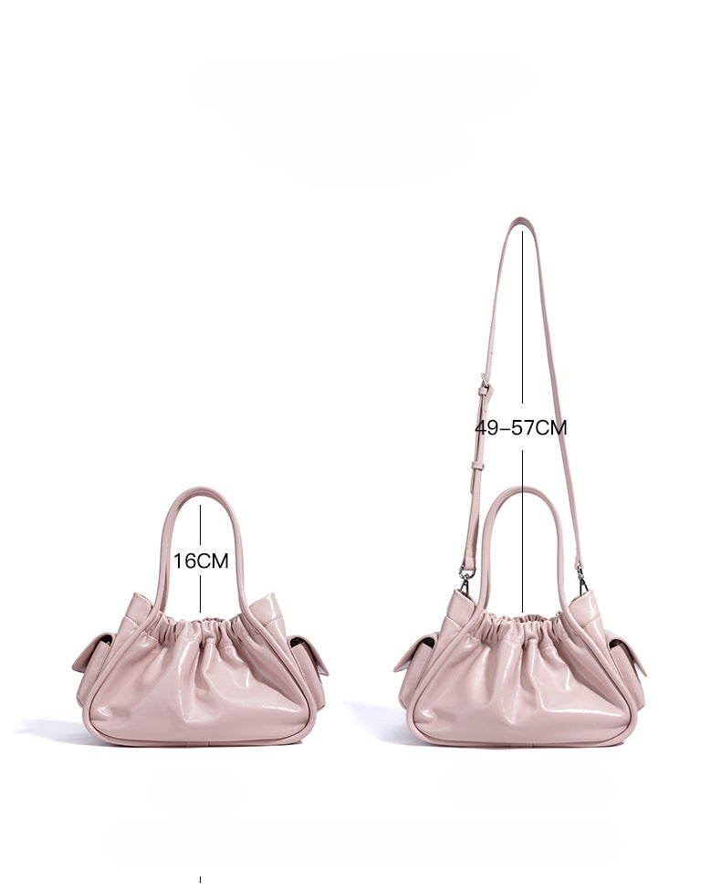 Minimalist Solid Color Bucket Bag-Shoulder Bags-Pink purple-Free Shipping Leatheretro