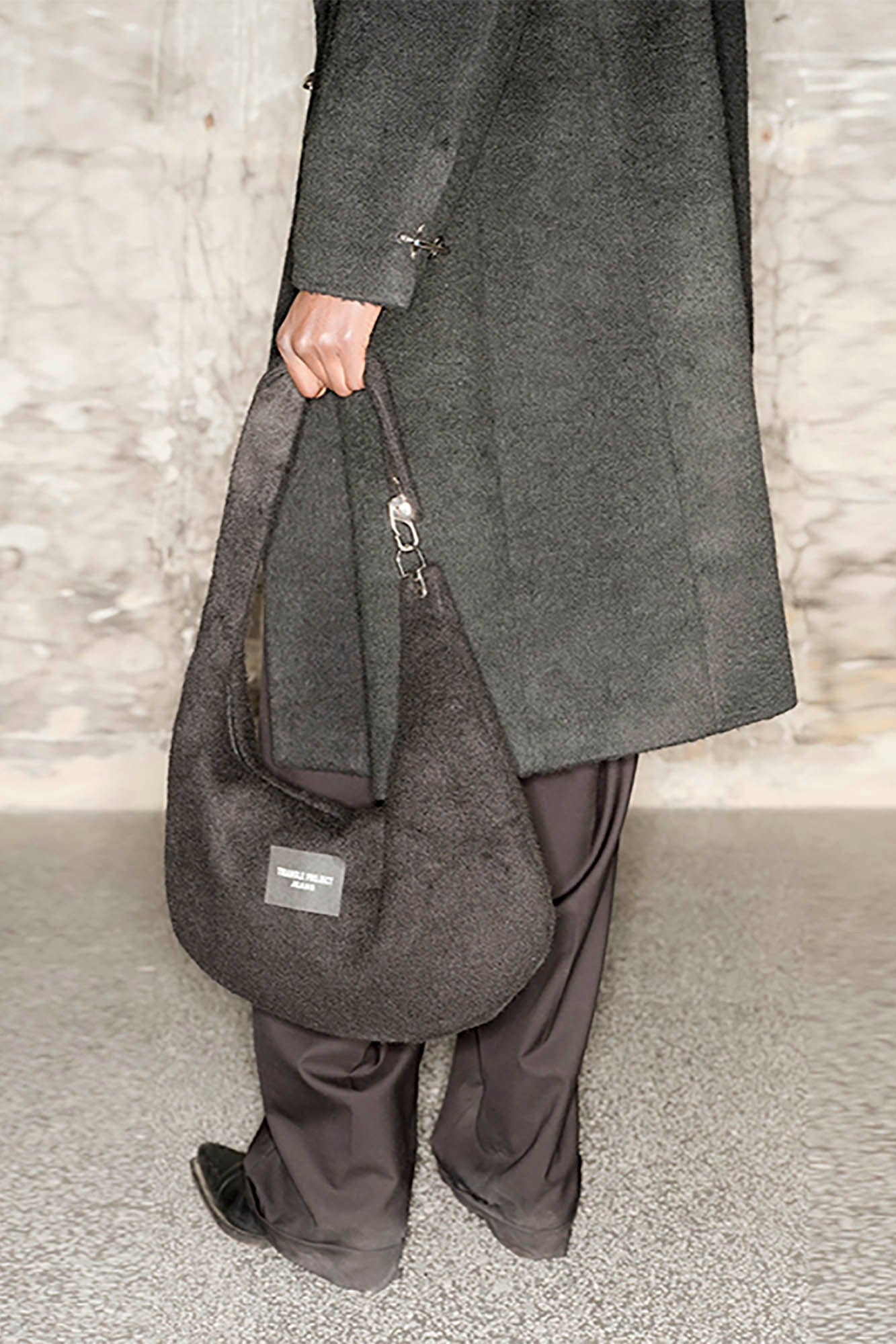 TRIANGLE PROJECT The Wool Hobo Bag-Bag-One Size-Free Shipping Leatheretro