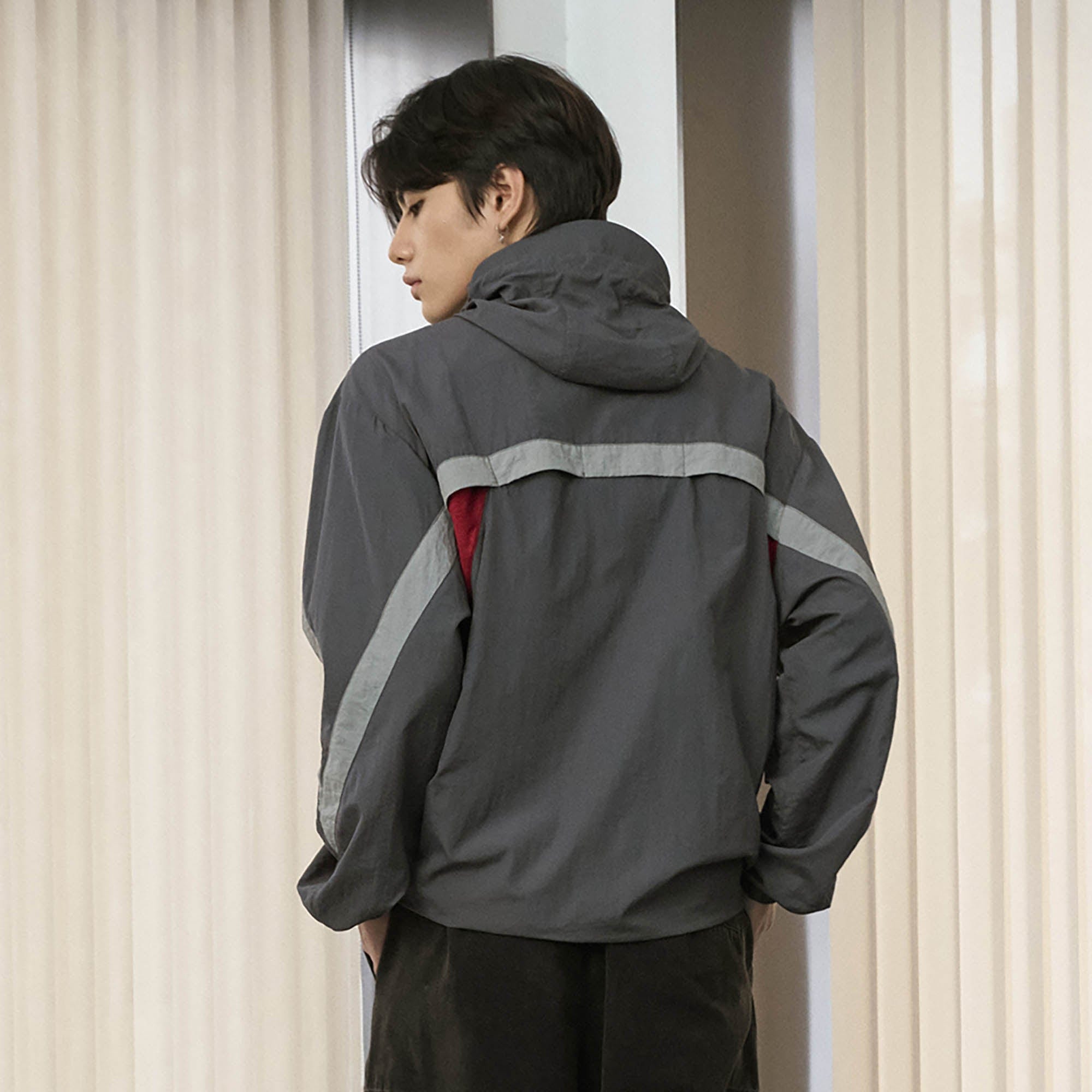 ENSHADOWER Spliced Mesh UV Protection Drawstring Jacket-Jacket-S-Grey-Free Shipping Leatheretro