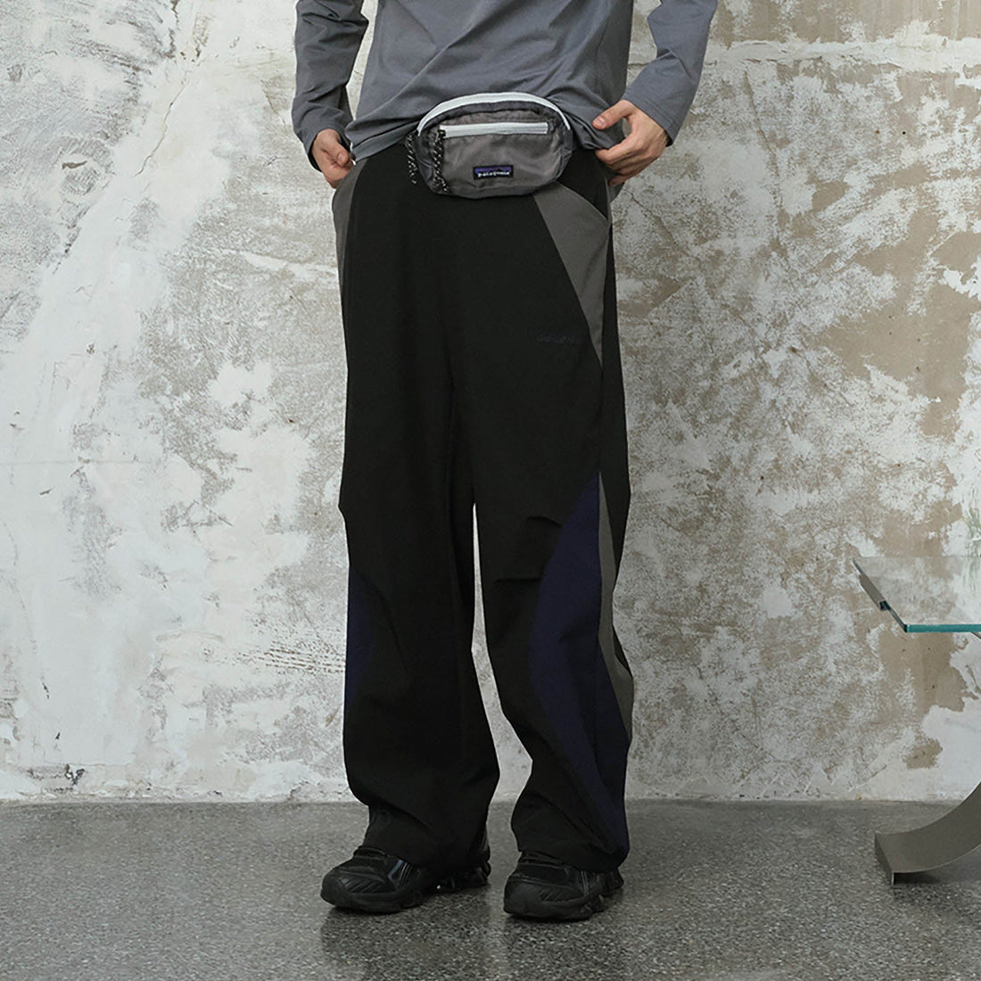 ENSHADOWER Spliced Quick Dry Straight-Leg Pants-Pants-S-Blue-Free Shipping Leatheretro