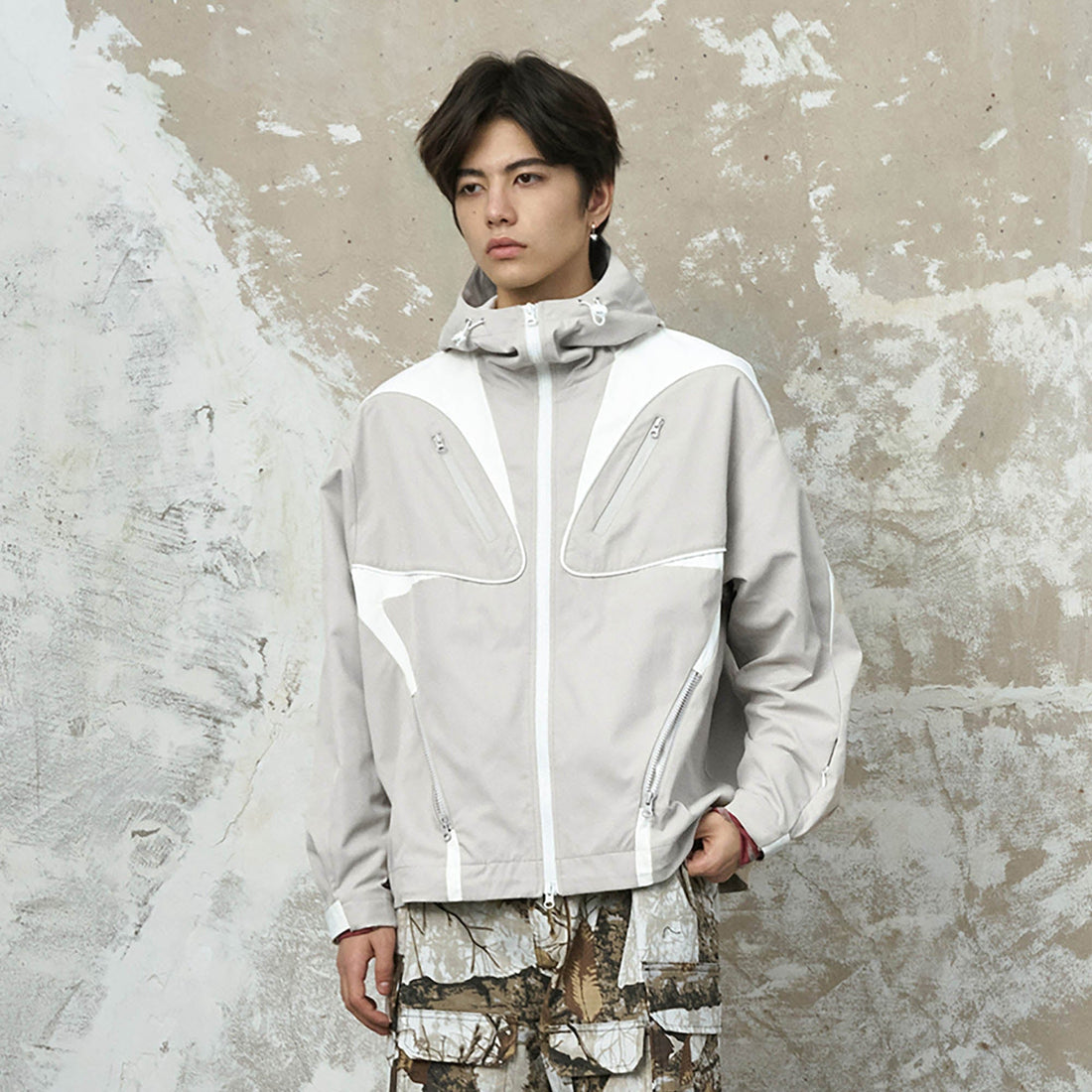 ENSHADOWER Spliced Multi-Pocket Waterproof Hooded Jacket-Jacket-S-Black-Free Shipping Leatheretro