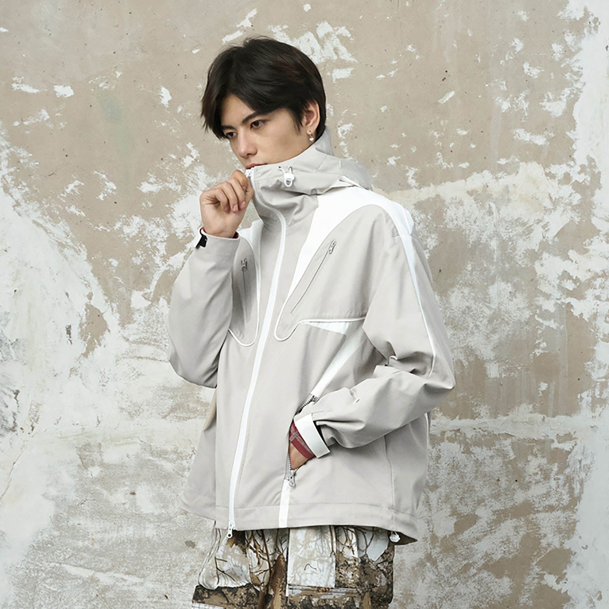 ENSHADOWER Spliced Multi-Pocket Waterproof Hooded Jacket-Jacket-S-Black-Free Shipping Leatheretro