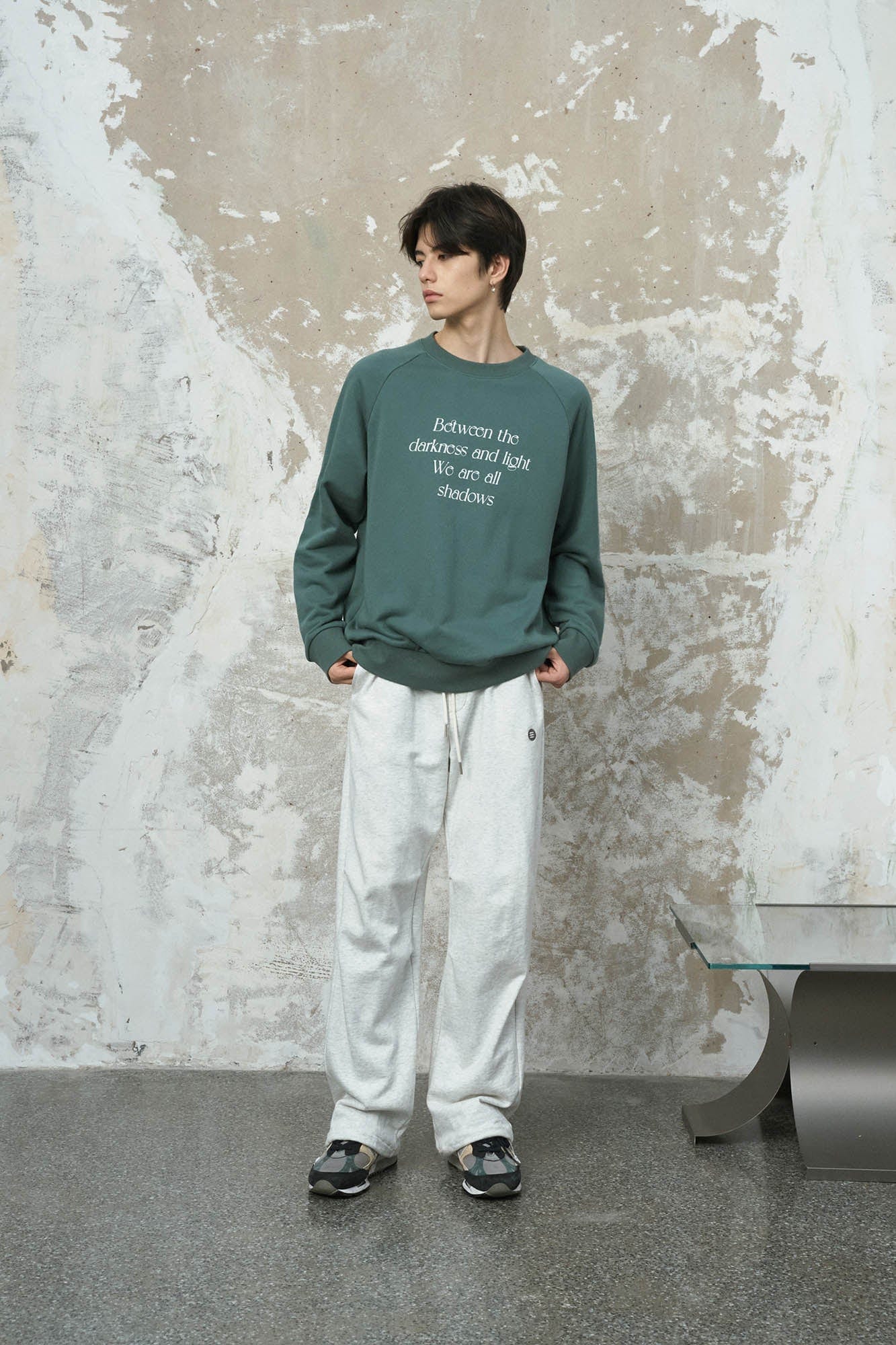 ENSHADOWER Essential Slogan Raglan Sweatshirt-Sweatshirt-S-Green-Free Shipping Leatheretro