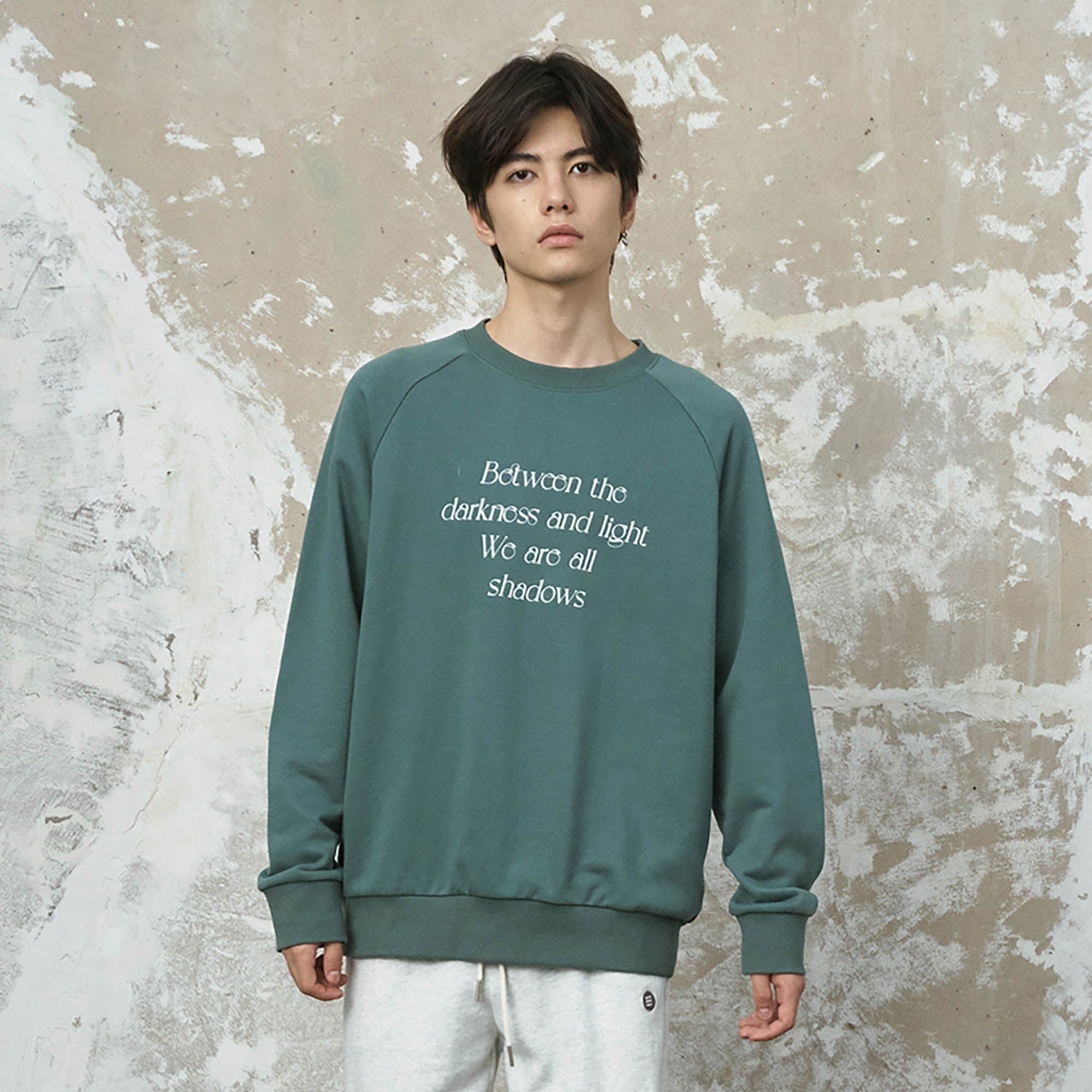 ENSHADOWER Essential Slogan Raglan Sweatshirt-Sweatshirt-S-Green-Free Shipping Leatheretro