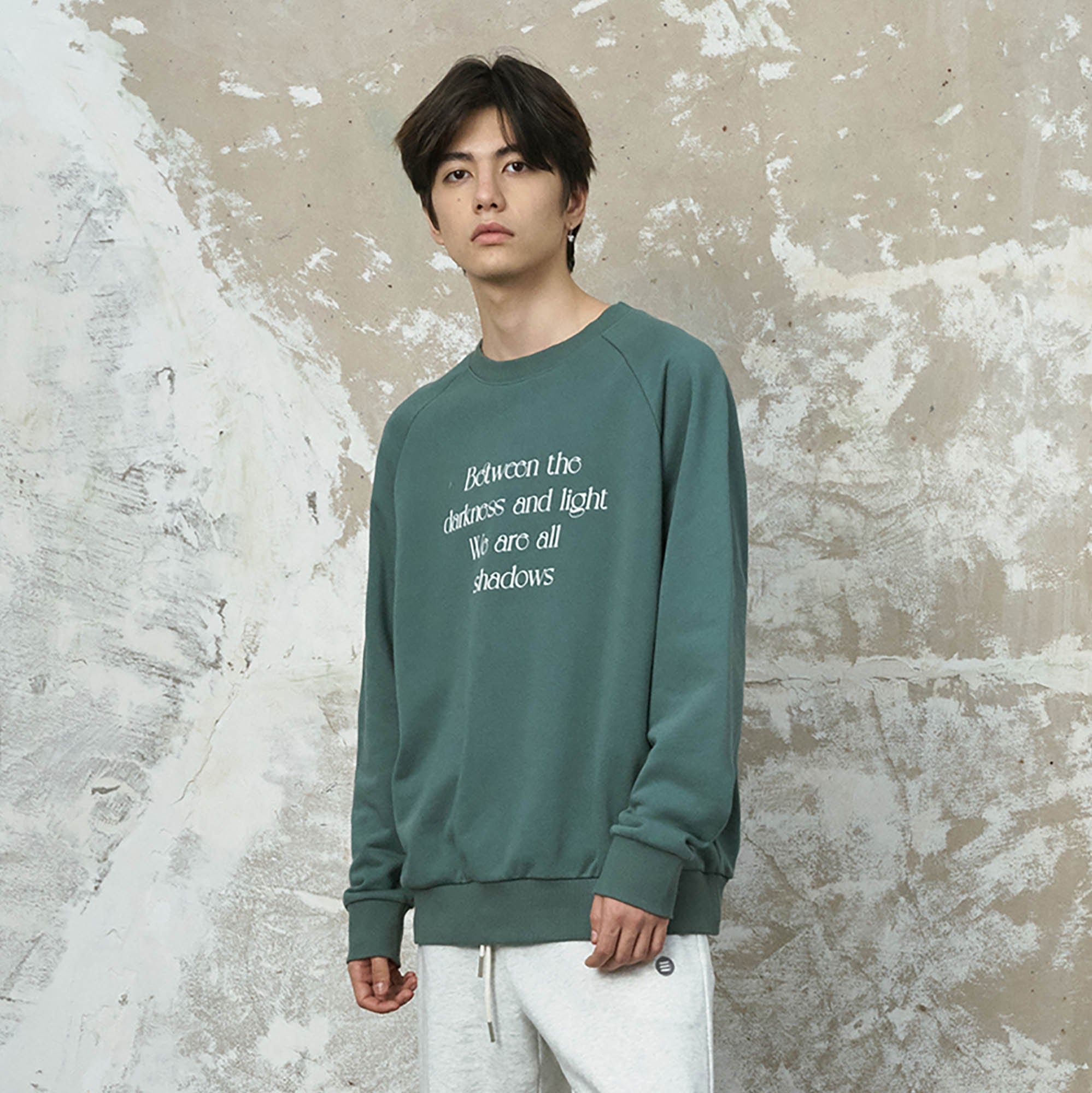 ENSHADOWER Essential Slogan Raglan Sweatshirt-Sweatshirt-S-Green-Free Shipping Leatheretro