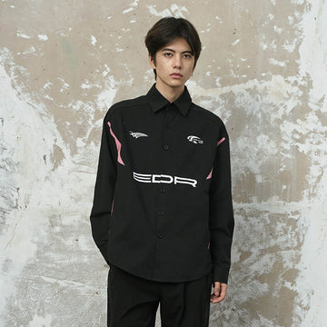 ENSHADOWER Racing Paneled Shirt-Shirt-S-Free Shipping Leatheretro