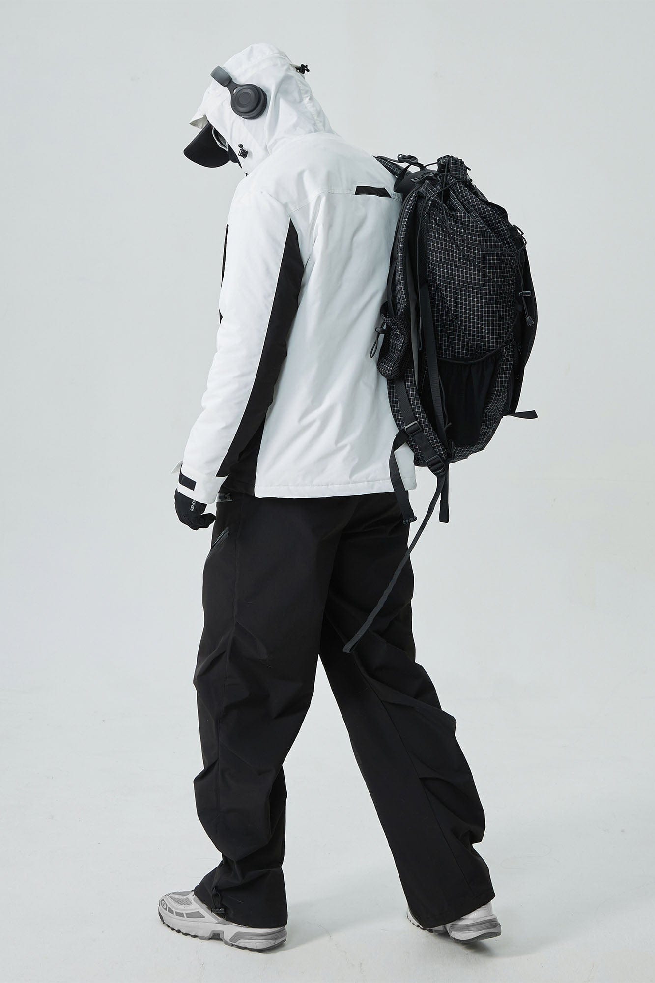 SILENSTORM Arc-Zip Crinkled Water-Repellent Utility Pants-Pants-S-Black-Free Shipping Leatheretro