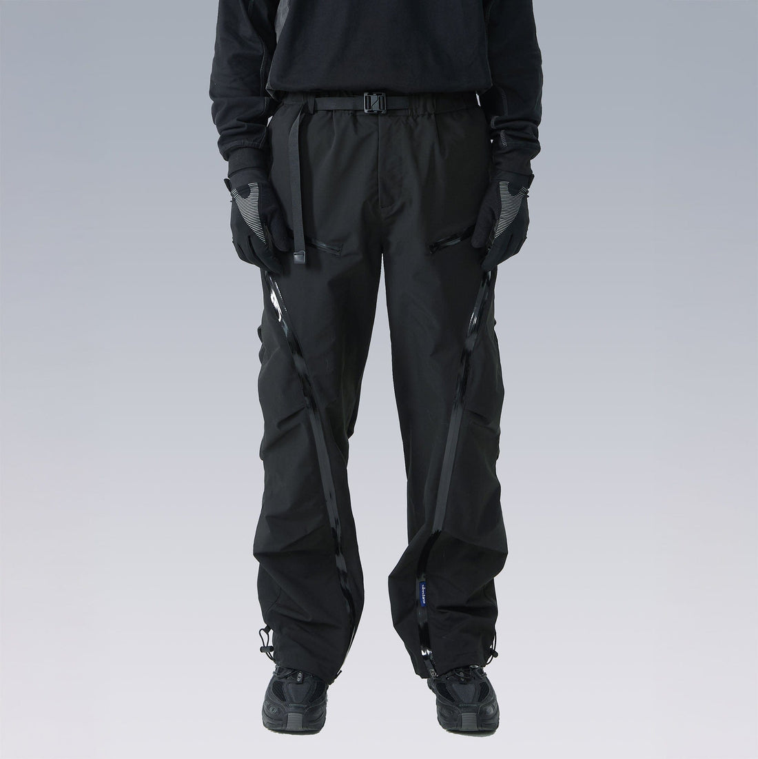 SILENSTORM Arc-Zip Crinkled Water-Repellent Utility Pants-Pants-S-Black-Free Shipping Leatheretro