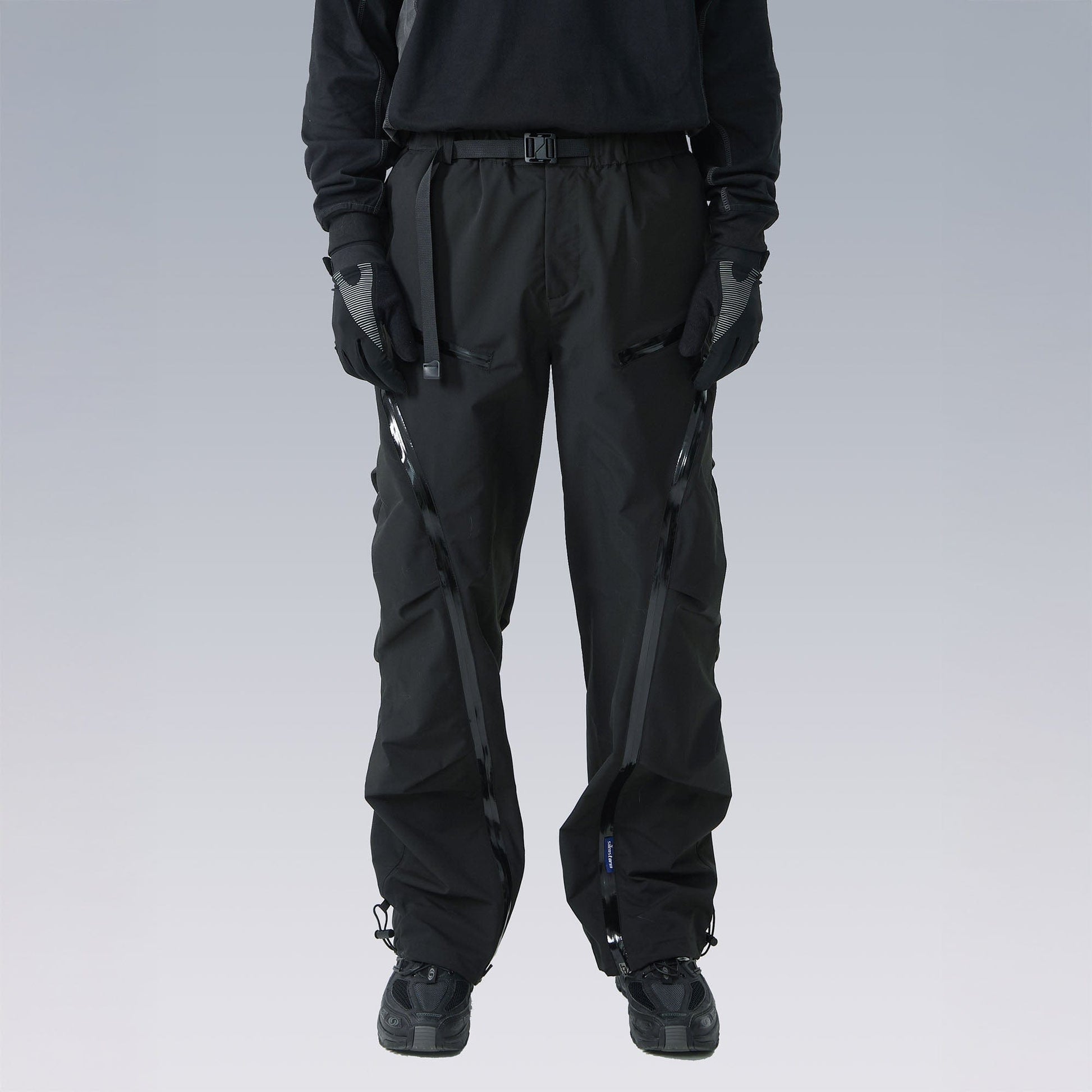 SILENSTORM Arc-Zip Crinkled Water-Repellent Utility Pants-Pants-S-Black-Free Shipping Leatheretro