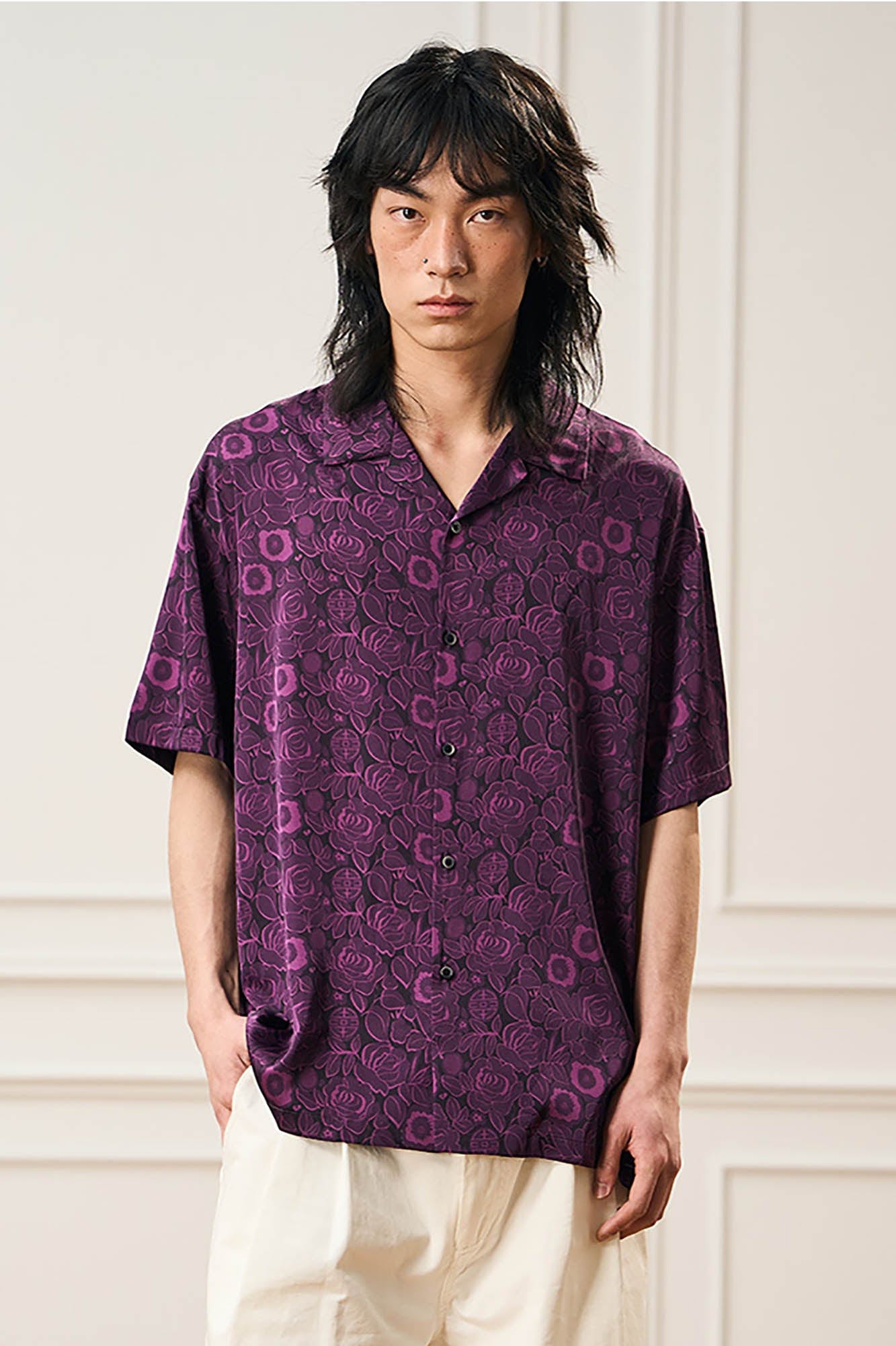 EPIC POETRY Oriental Bloom Cuban Shirt-Half shirt-S-Free Shipping Leatheretro