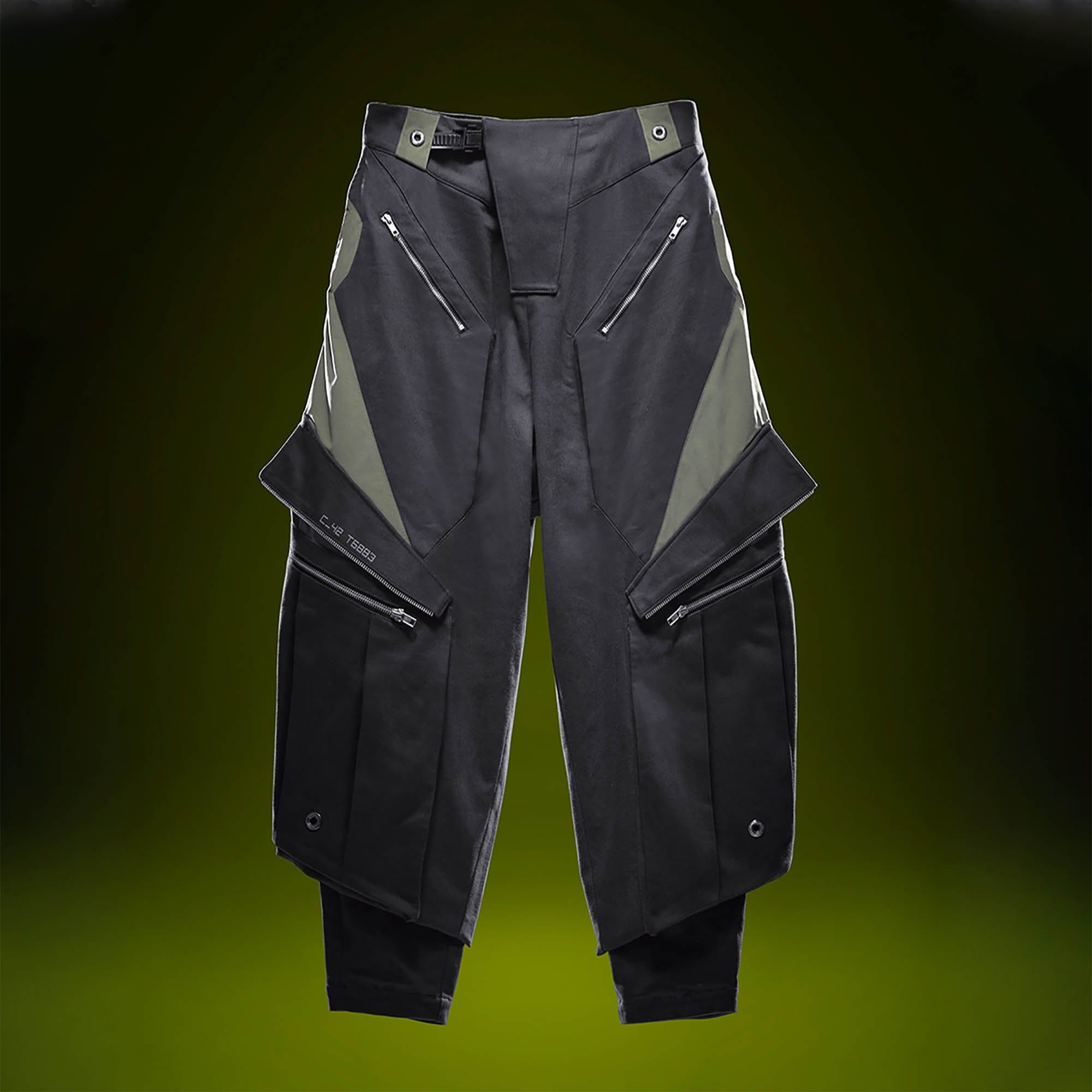 XIPHEVIL Blade Multi-Pocket Paneled Jogger Pants-Pants-XS-Free Shipping Leatheretro