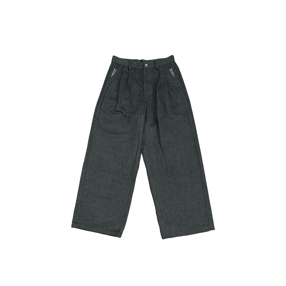 RICHILL Panel Pleated Wide-Leg Trousers-Jeans-S-Free Shipping Leatheretro