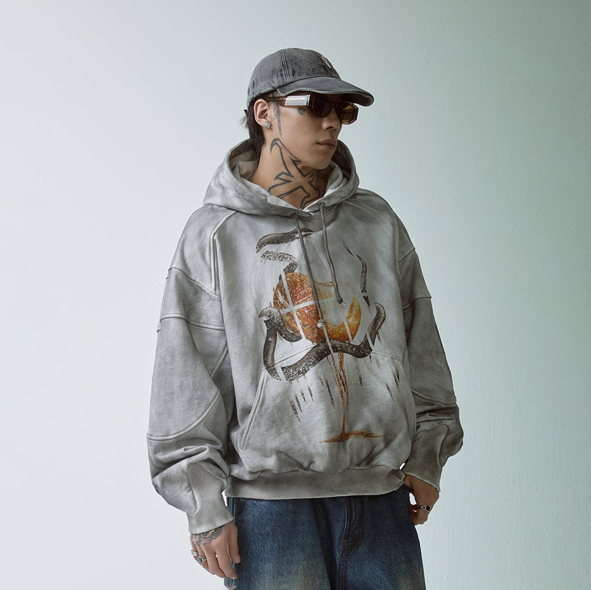 F2CE Retro Deconstructed Snake Hoodie-Hoodie-S-Free Shipping Leatheretro