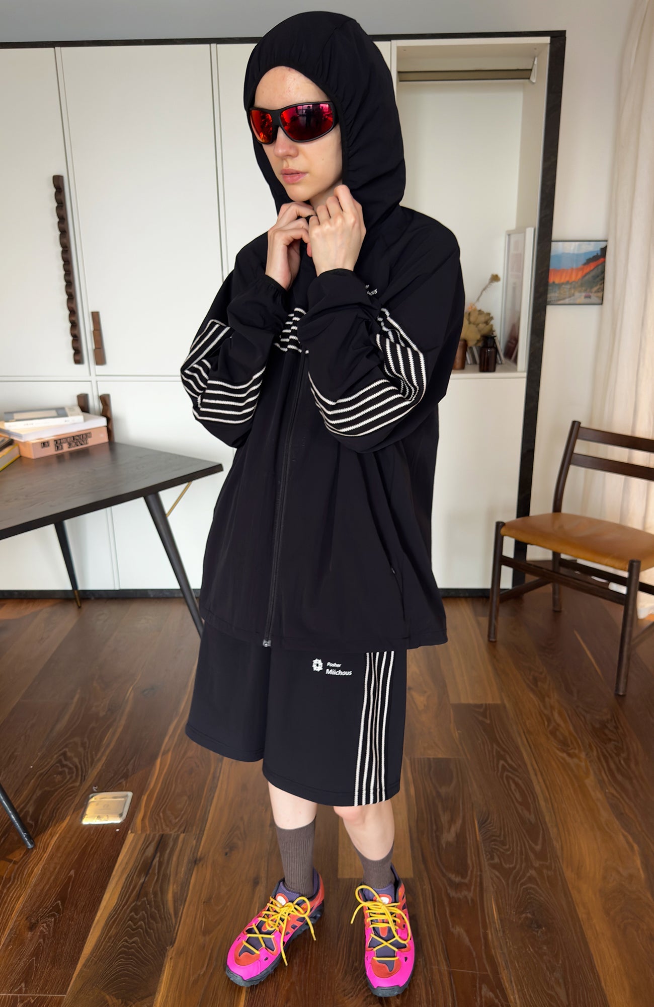 MIICHOUS Contrast-Stripe Quick-Dry Set-Jacket-S (Preorder)-Top-Free Shipping Leatheretro