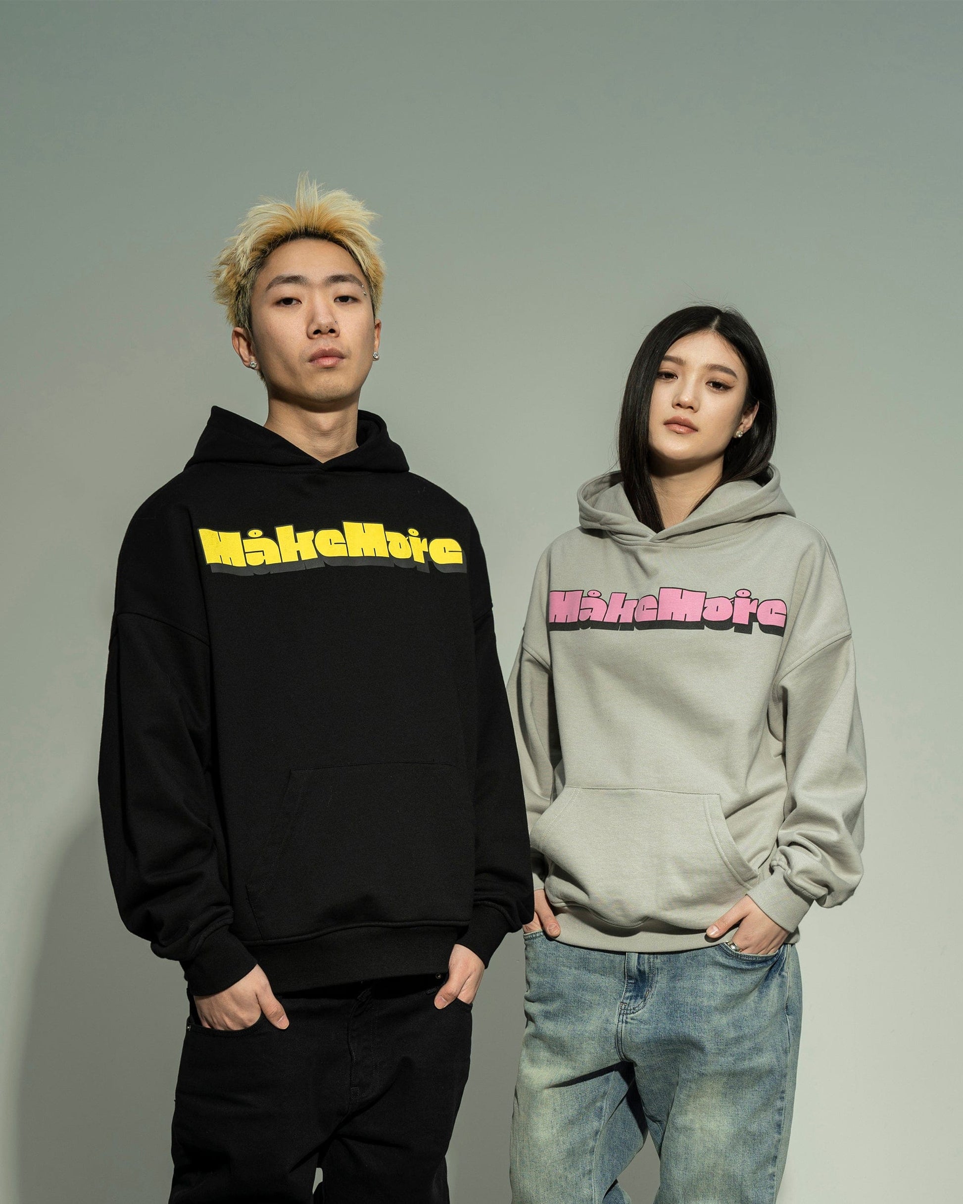 MAKEMORE Comic LOGO Hoodie-Hoodie-S-Black-Free Shipping Leatheretro