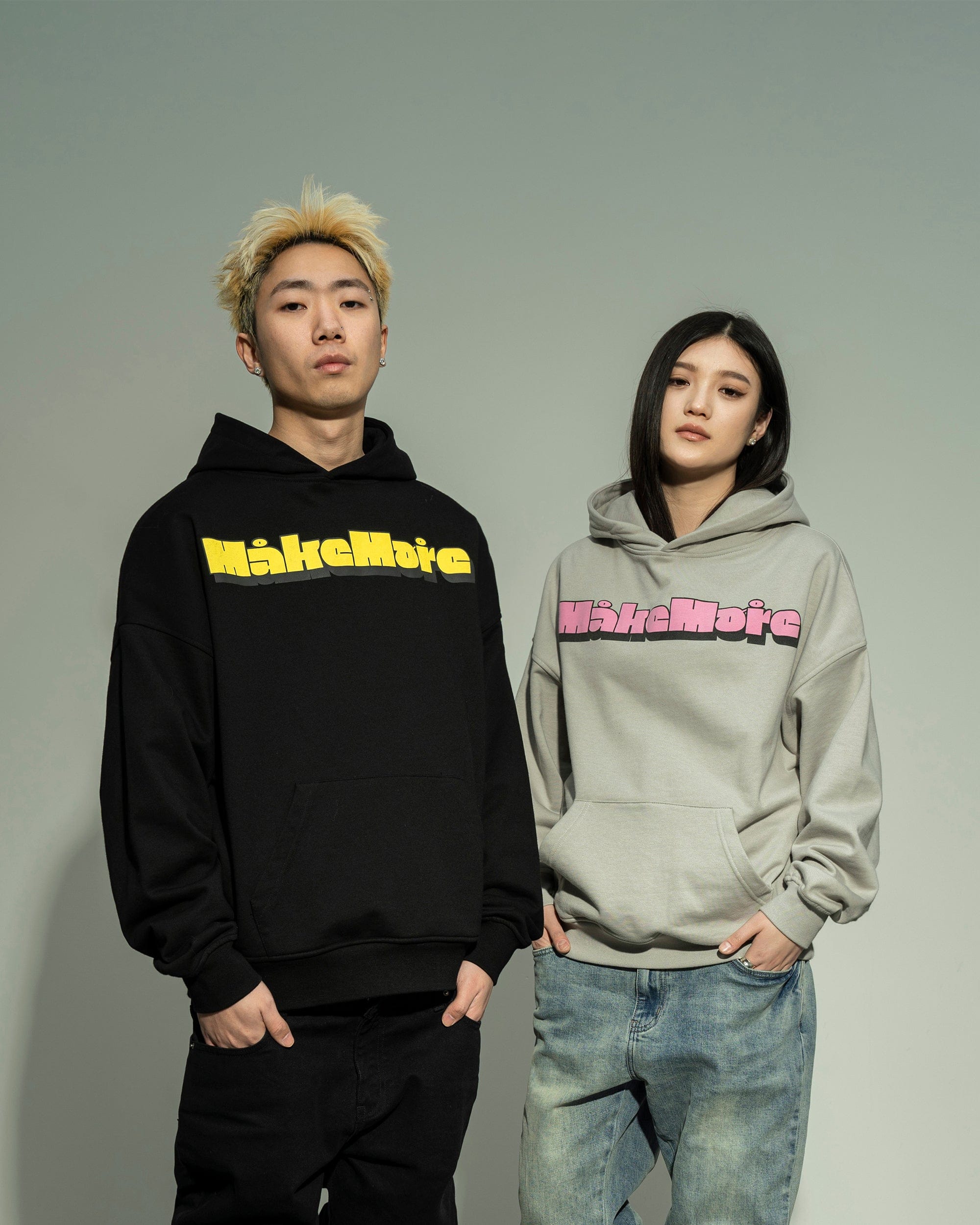 MAKEMORE Comic LOGO Hoodie-Hoodie-S-Black-Free Shipping Leatheretro