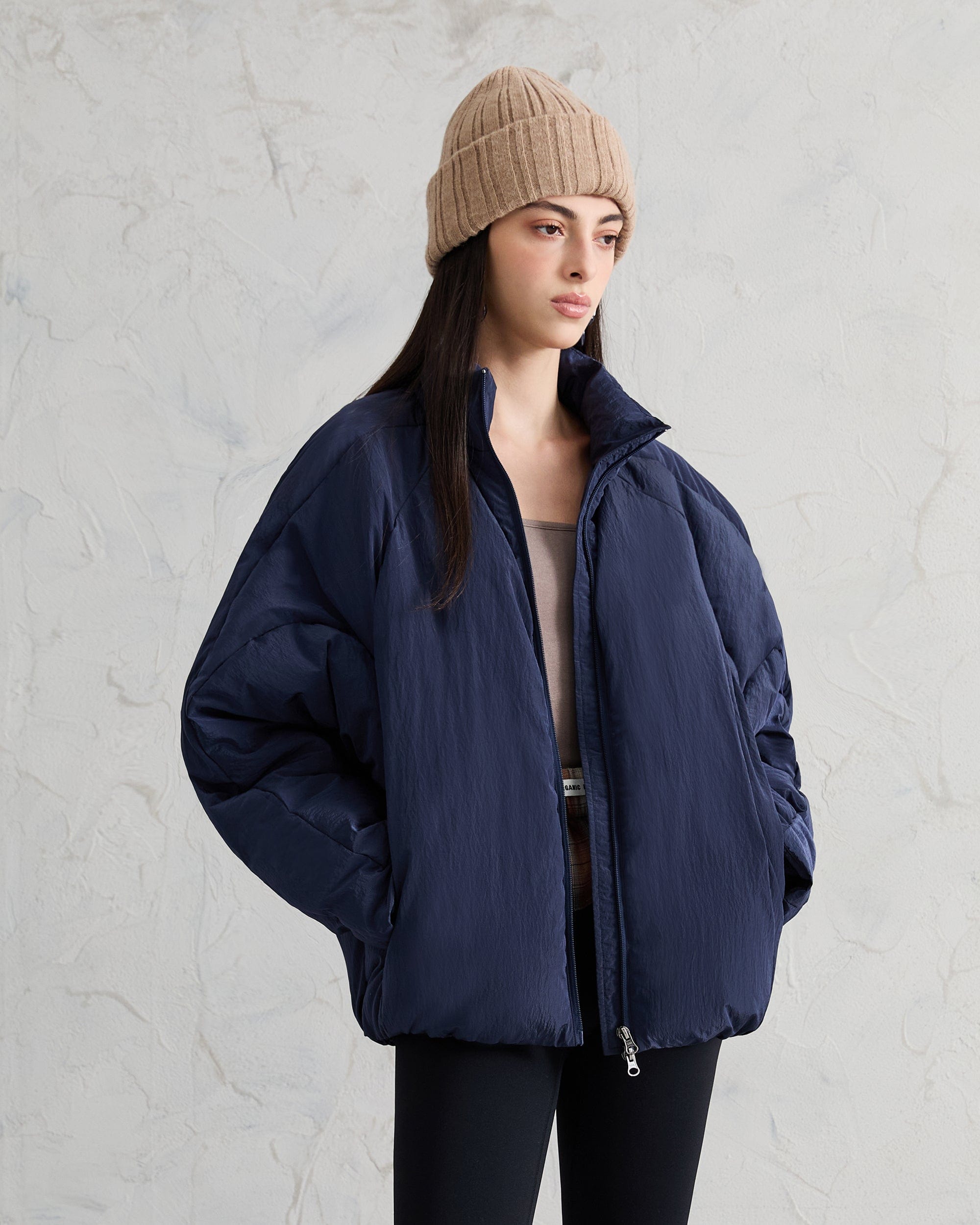 ORGANIC EMOTION Deconstructed Bat Silhouette Down Jacket-Jacket-S-Blue-Free Shipping Leatheretro