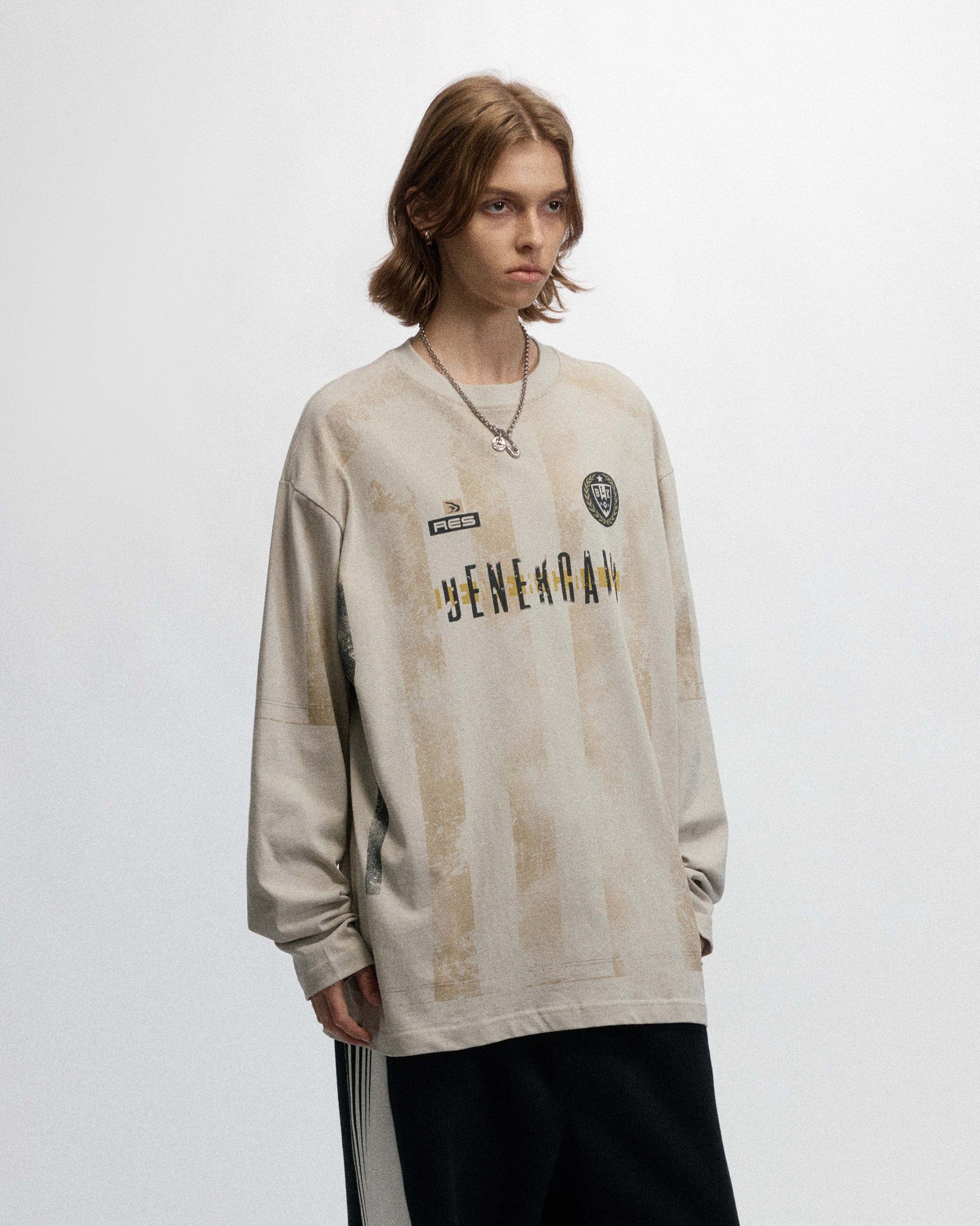 OVDY Retro Distressed Long-Sleeve Jersey-L/S Tee-S-Black-Free Shipping Leatheretro