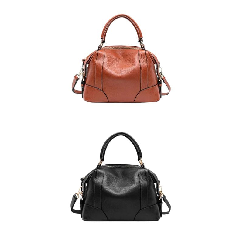 Top Layer Cowhide Handbag – All-Match Genuine Leather Bag for Women-Handbags-Brown-Free Shipping Leatheretro