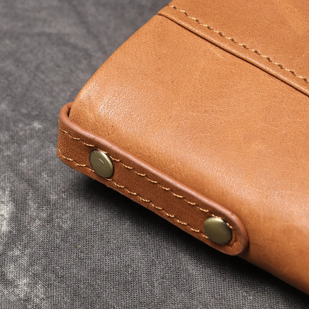 Premium Genuine Leather Men's Wallet-Wallets & Money Clips-Black-Free Shipping Leatheretro