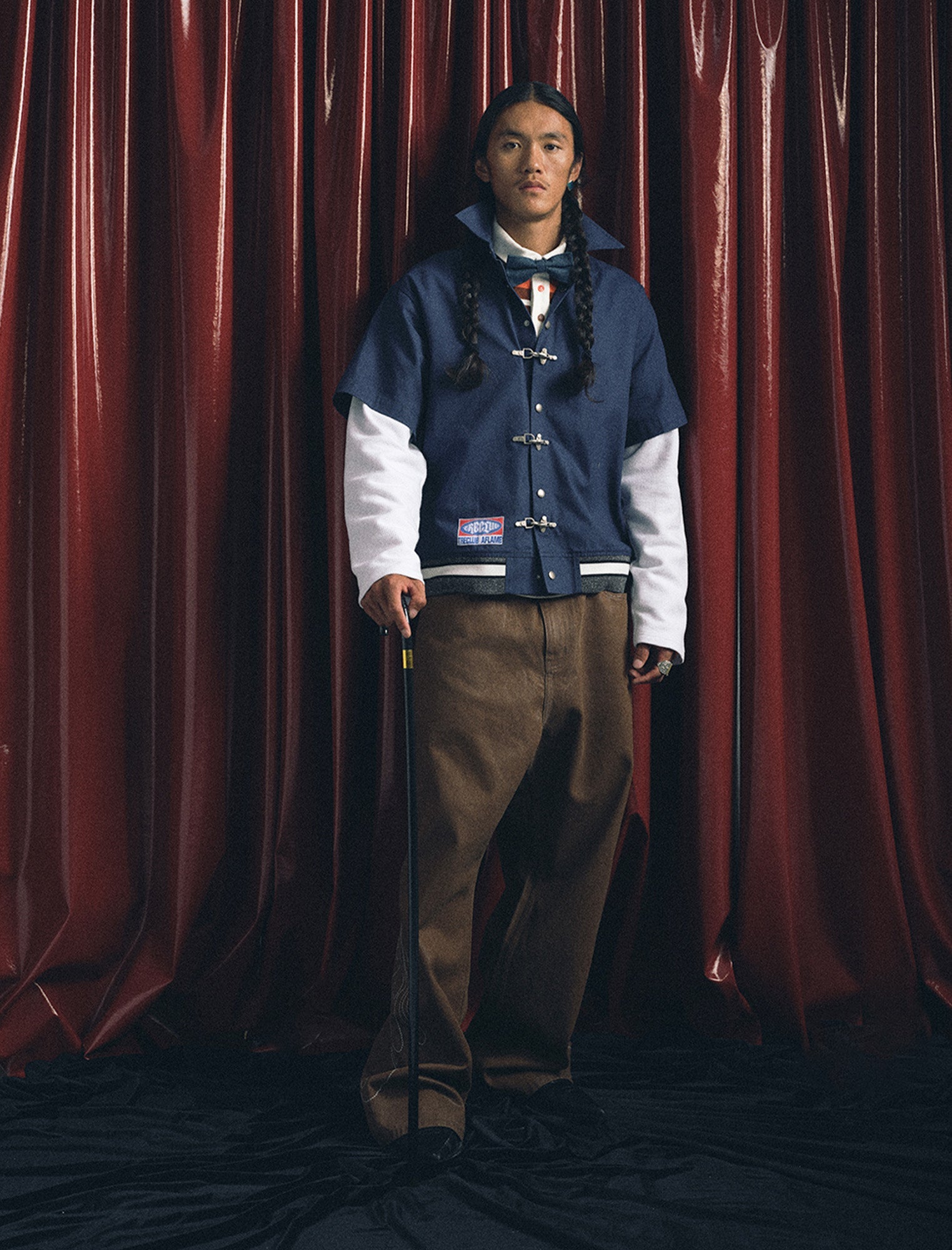 TRECLUB Hook-Buckle Layered Canvas Jacket-Jacket-S-Free Shipping Leatheretro