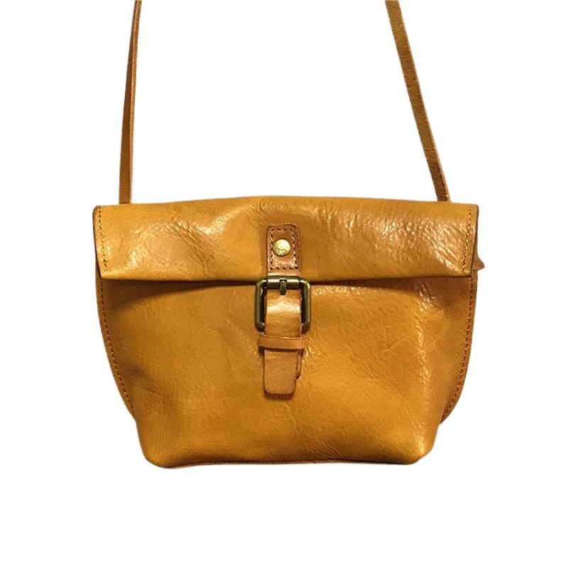 Genuine Leather Crossbody Bag Retro Small Messenger Purse-Handbags-Coffee-Free Shipping Leatheretro