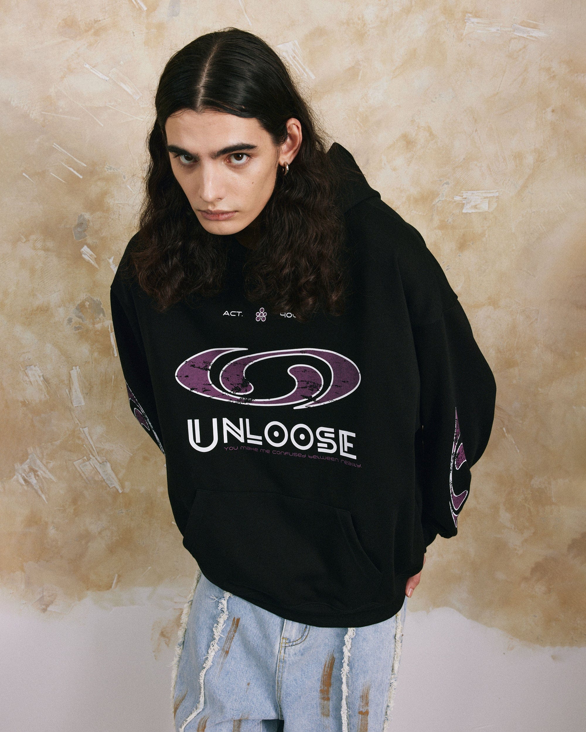 OVDY Unloose Graphics Hoodie-Hoodie-S-Black-Free Shipping Leatheretro