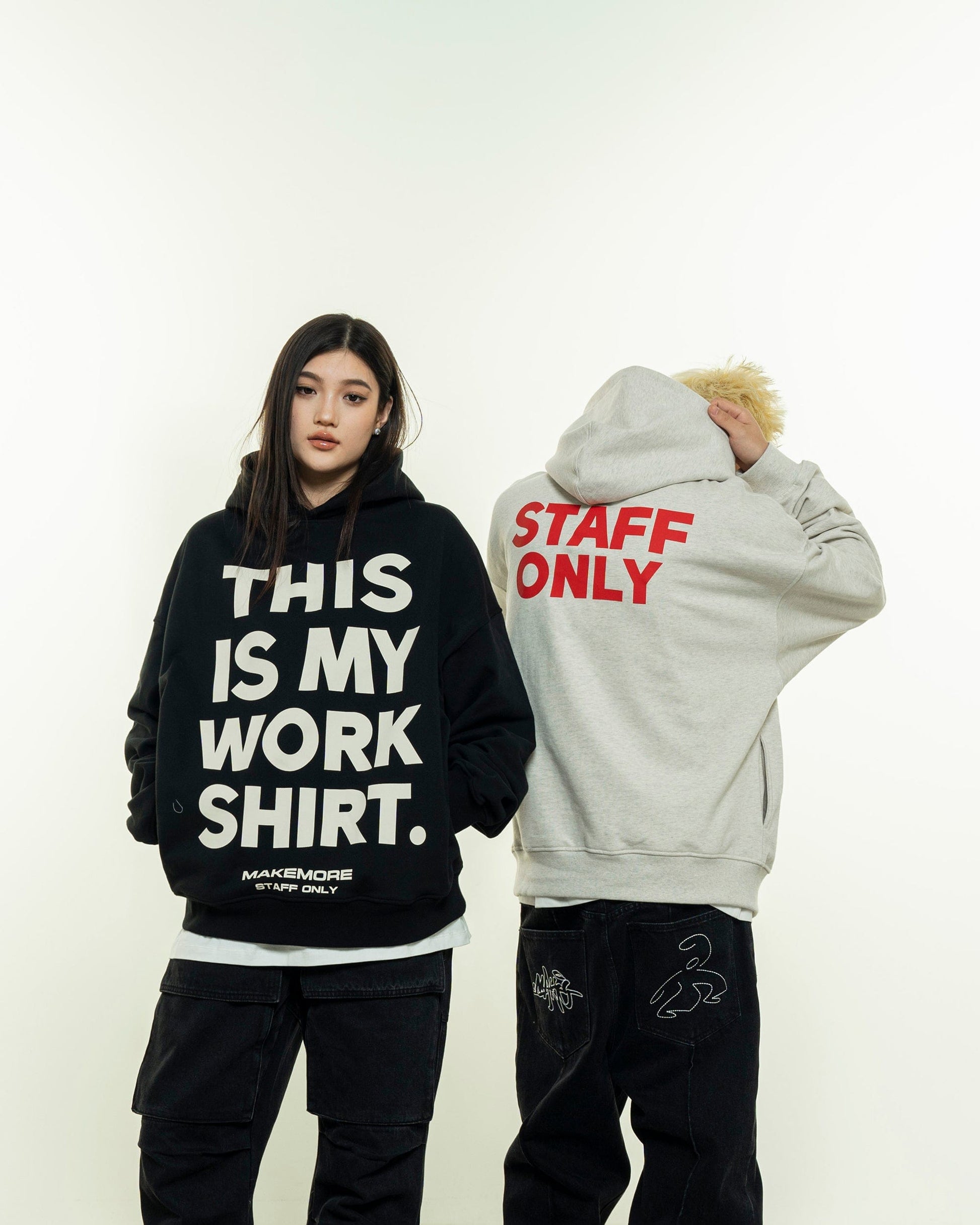 MAKEMORE THIS IS MY WORK SHIRT Hoodie-Hoodie-S-Black-Free Shipping Leatheretro