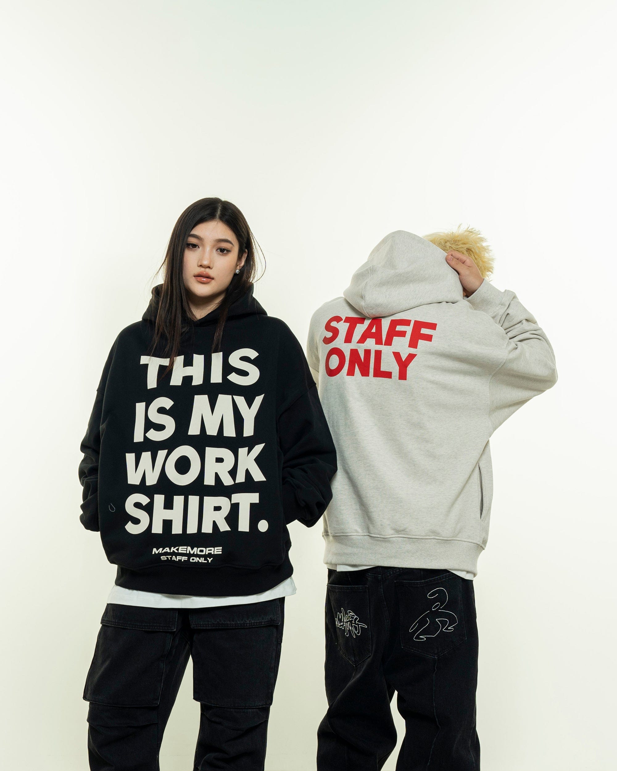 MAKEMORE THIS IS MY WORK SHIRT Hoodie-Hoodie-S-Black-Free Shipping Leatheretro