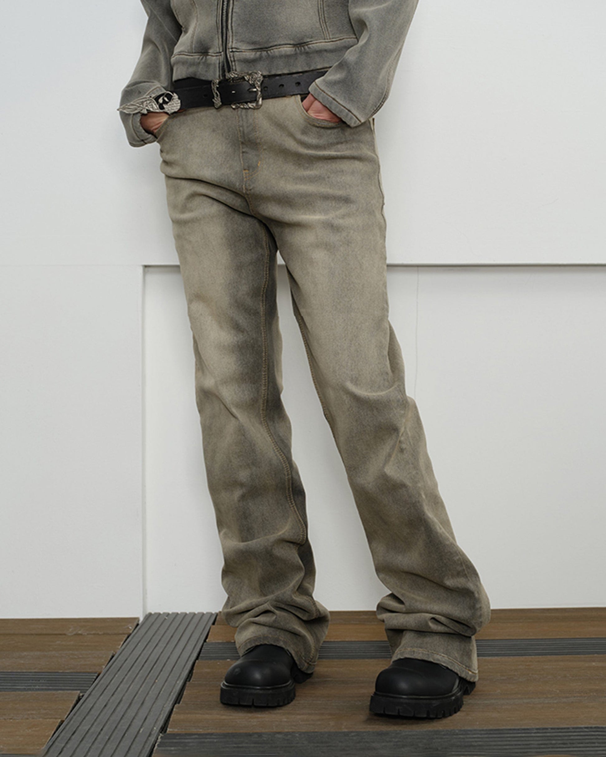 KREATE Volcanic Mud Washed Jeans-Jeans-S-Free Shipping Leatheretro