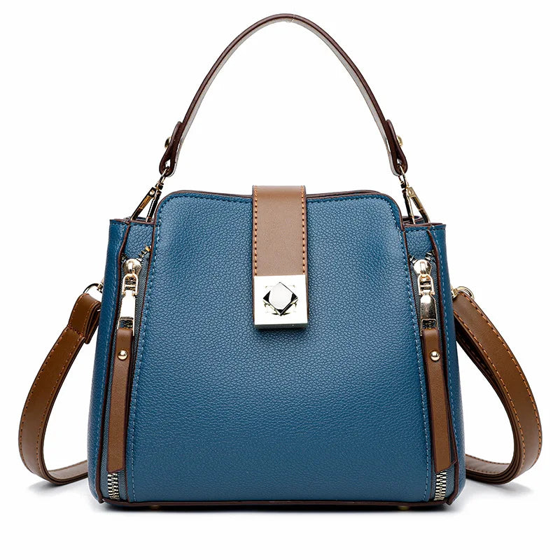 Fashion Crossbody Bag High-End Shoulder Purse-Handbags-Blue-Free Shipping Leatheretro