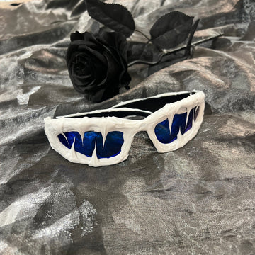 Pi0neeR Ice Melt Dripped Resin Sunglasses Blue-Sunglasses-One size-Free Shipping Leatheretro
