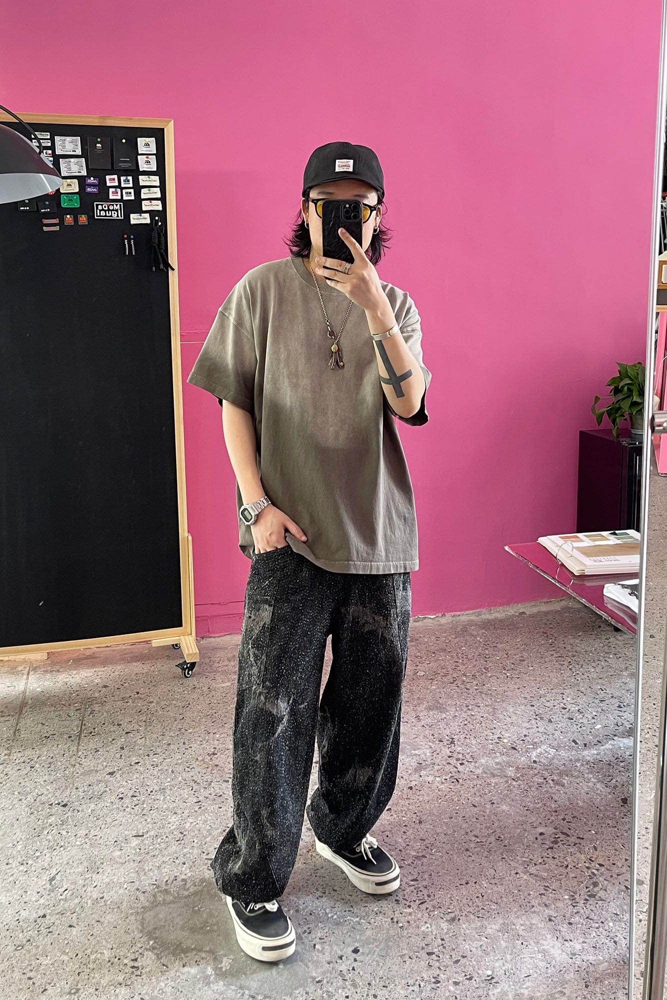 ME DA IGUAL Spliced Splatter Tie-Dye Curved Jeans-Jeans-M-Free Shipping Leatheretro