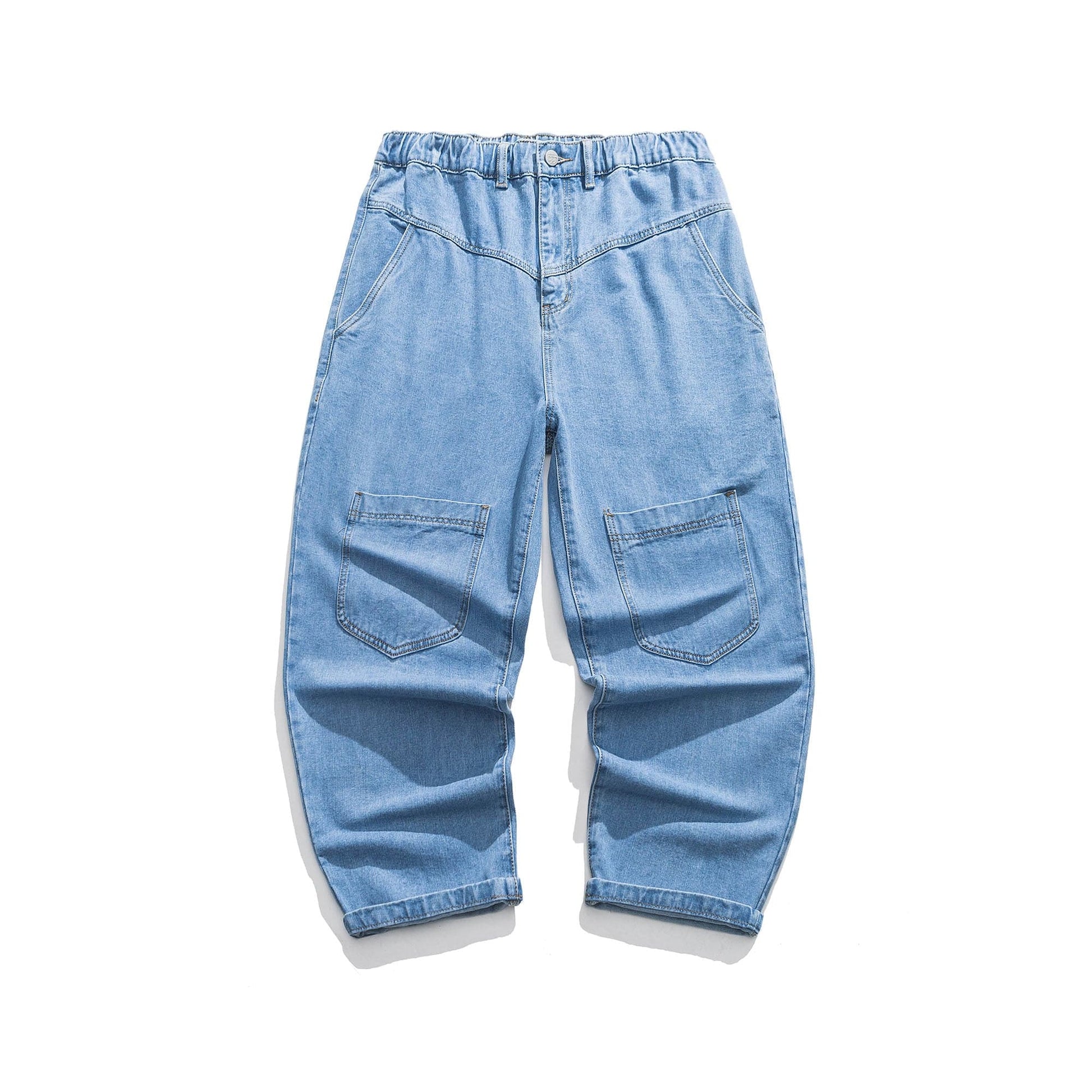 ME DA IGUAL Retro Washed Paneled Jeans-Jeans-M-Free Shipping Leatheretro