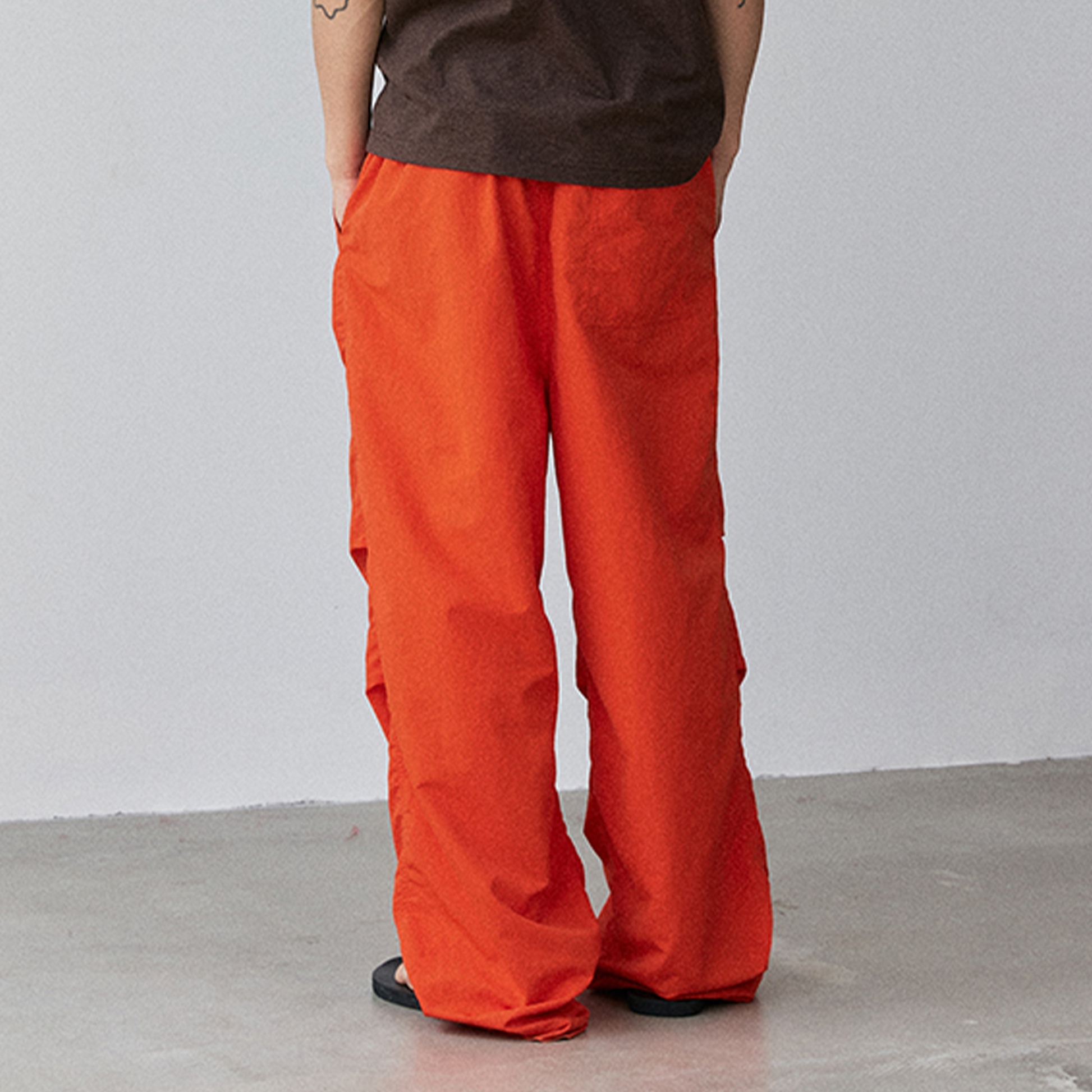 NIANJIUYIKOUER Nylon Paratrooper Straight-Leg Pants-Pants-XS-Orange-Free Shipping Leatheretro