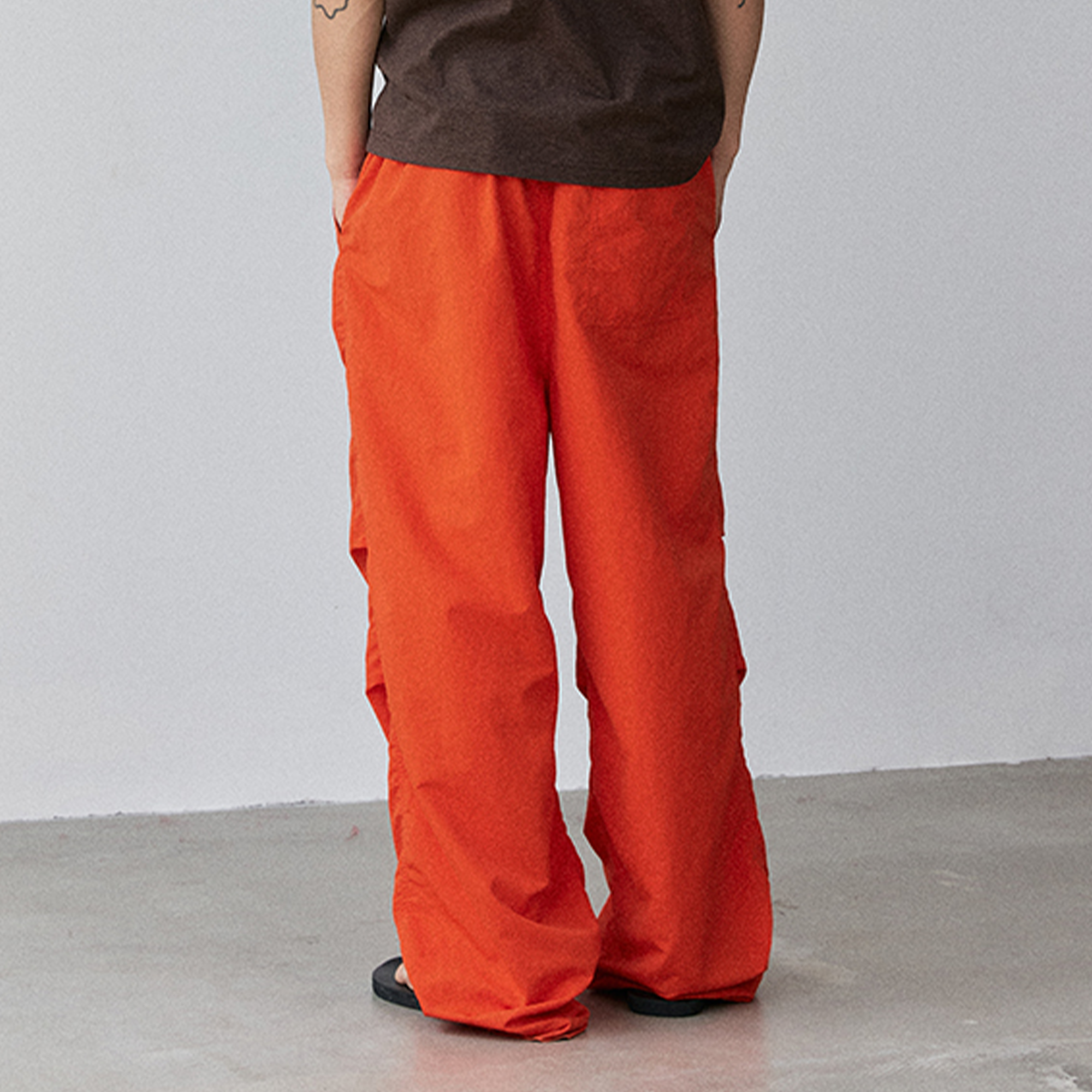 NIANJIUYIKOUER Nylon Paratrooper Straight-Leg Pants-Pants-XS-Orange-Free Shipping Leatheretro