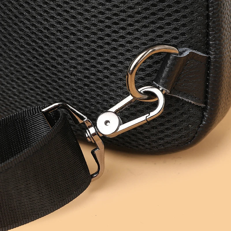 Men’s Genuine Leather Sling Bag – Casual Crossbody Chest Pack-Chest Bags-Classic-Free Shipping Leatheretro