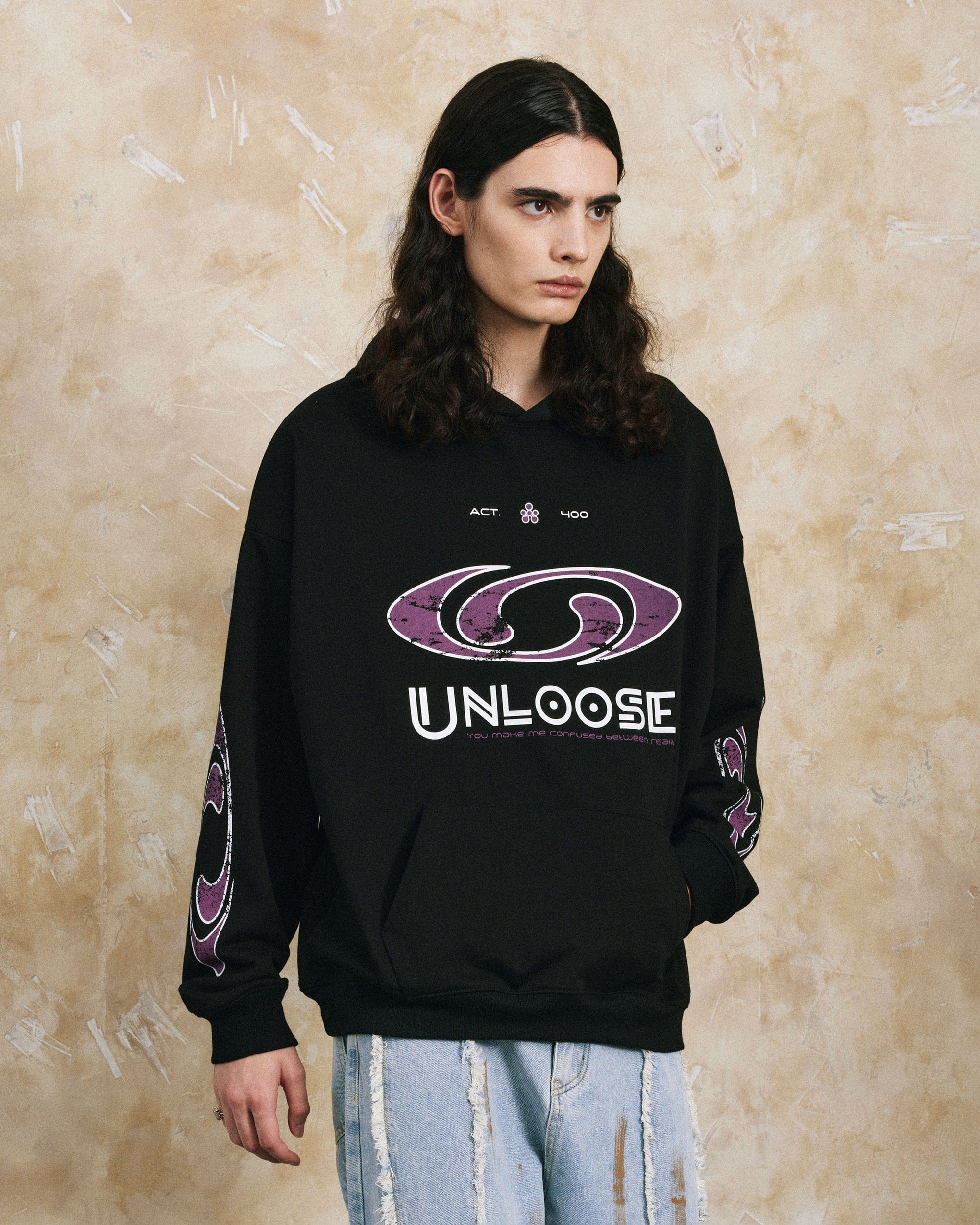 OVDY Unloose Graphics Hoodie-Hoodie-S-Black-Free Shipping Leatheretro