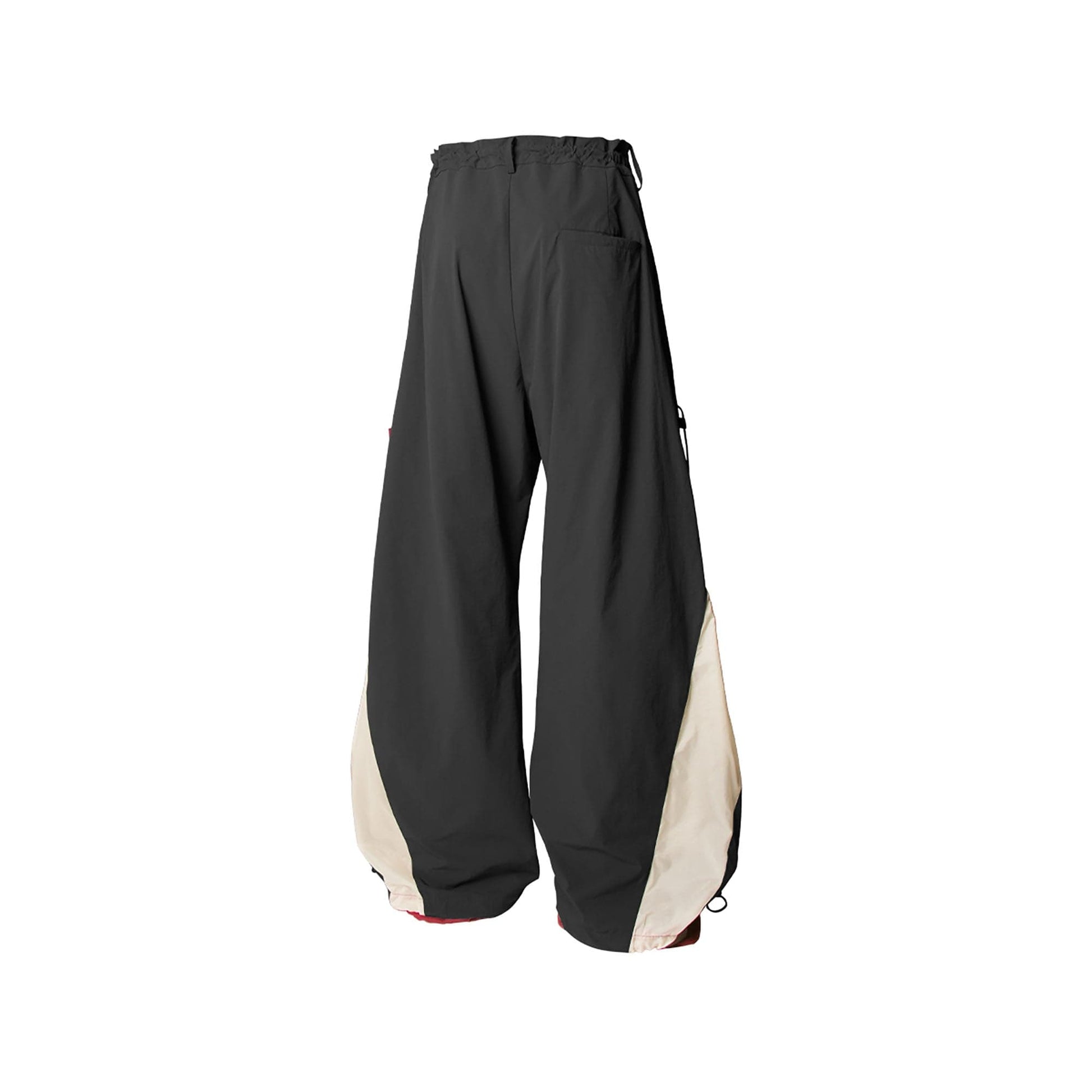 RELABEL Contrast Spliced Fold-Side Drawstring Pants-Pants-XS-Free Shipping Leatheretro
