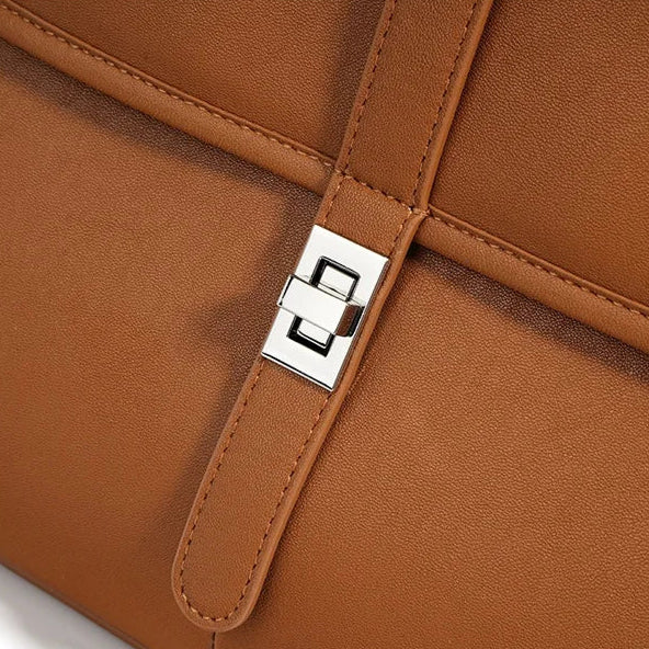 Genuine Leather Women’s Shoulder Bag – Large Capacity Retro Crossbody Handbag-Handbags, Wallets & Cases-Brown-Free Shipping Leatheretro