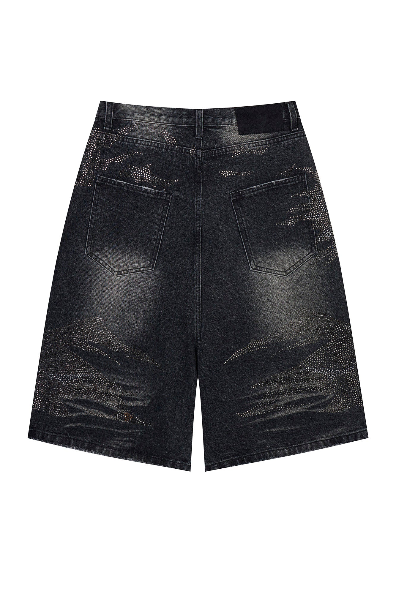 CLP Diamond Distressed Straight-Leg Jorts-Shorts-M-Blue-Free Shipping Leatheretro
