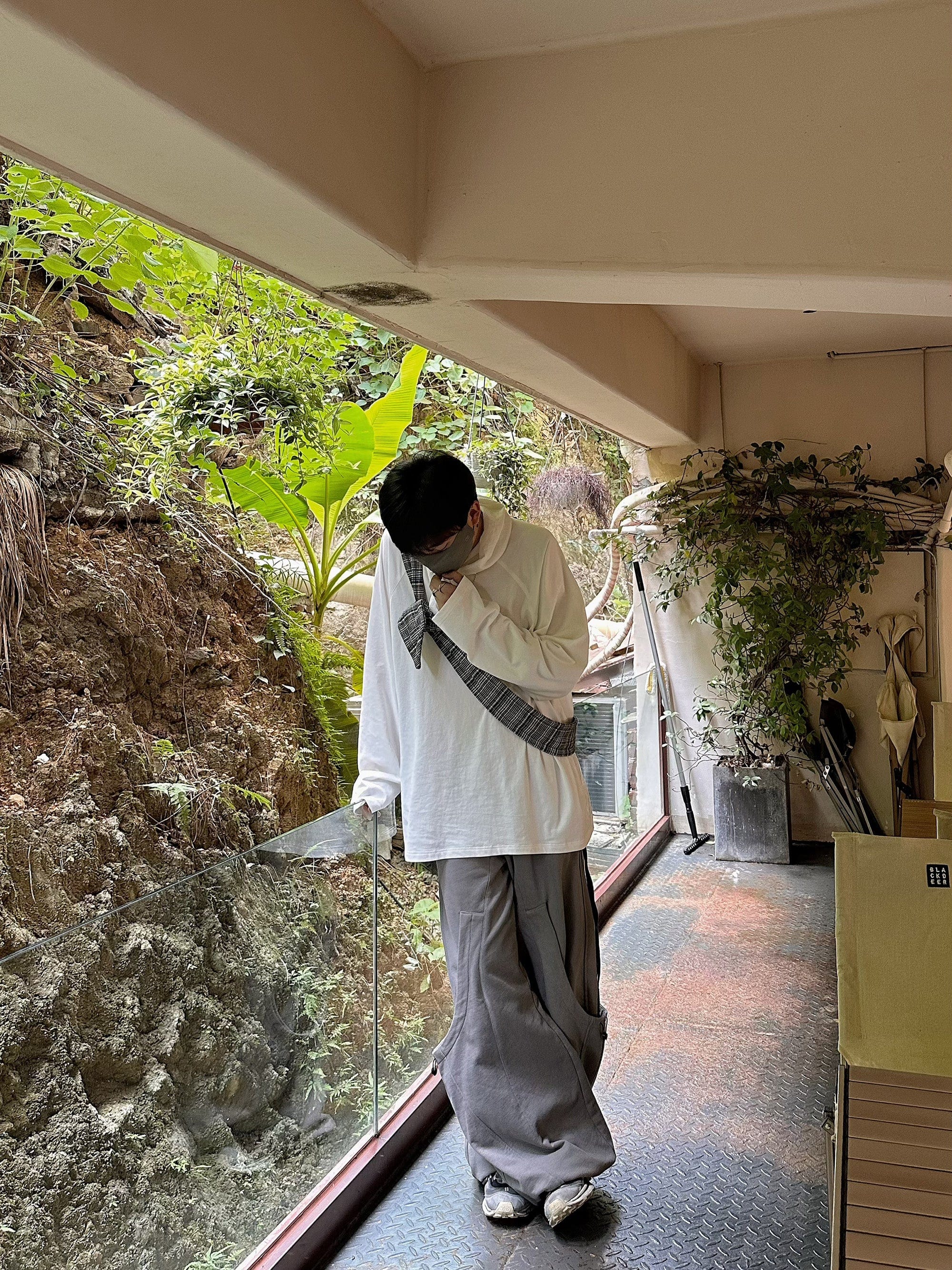 RELABEL Deconstructed Scarf Long-Sleeve Tee-L/S Tee-XS-Yellow-Free Shipping Leatheretro