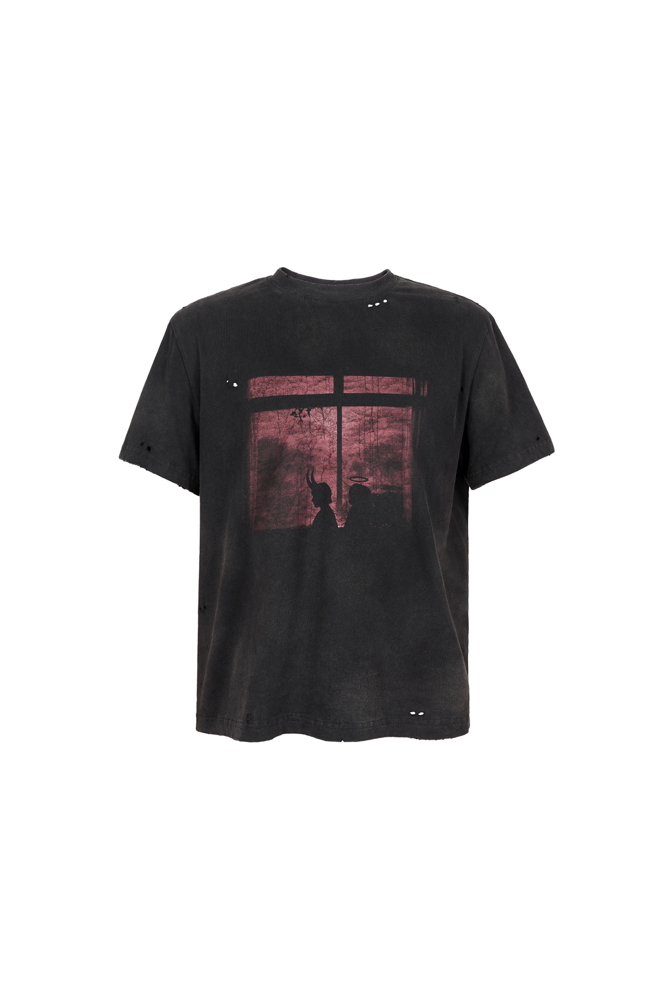UNDERWATER Washed Distressed Graphic T-Shirt-T Shirt-S-Free Shipping Leatheretro