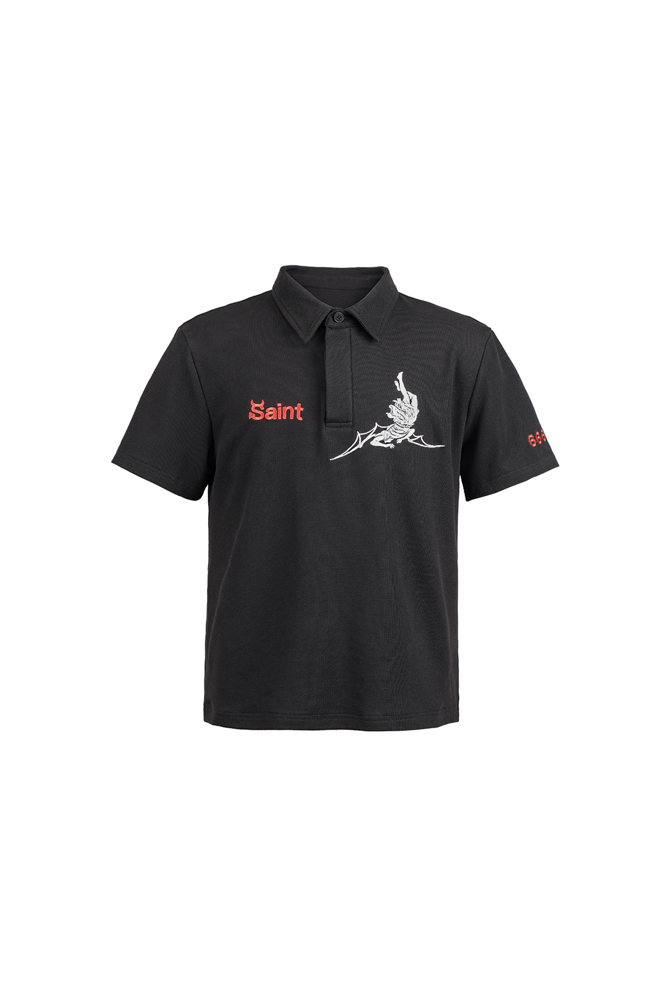 UNDERWATER Lucifer Embroidered Polo Shirt-T Shirt-S (Preorder)-Free Shipping Leatheretro