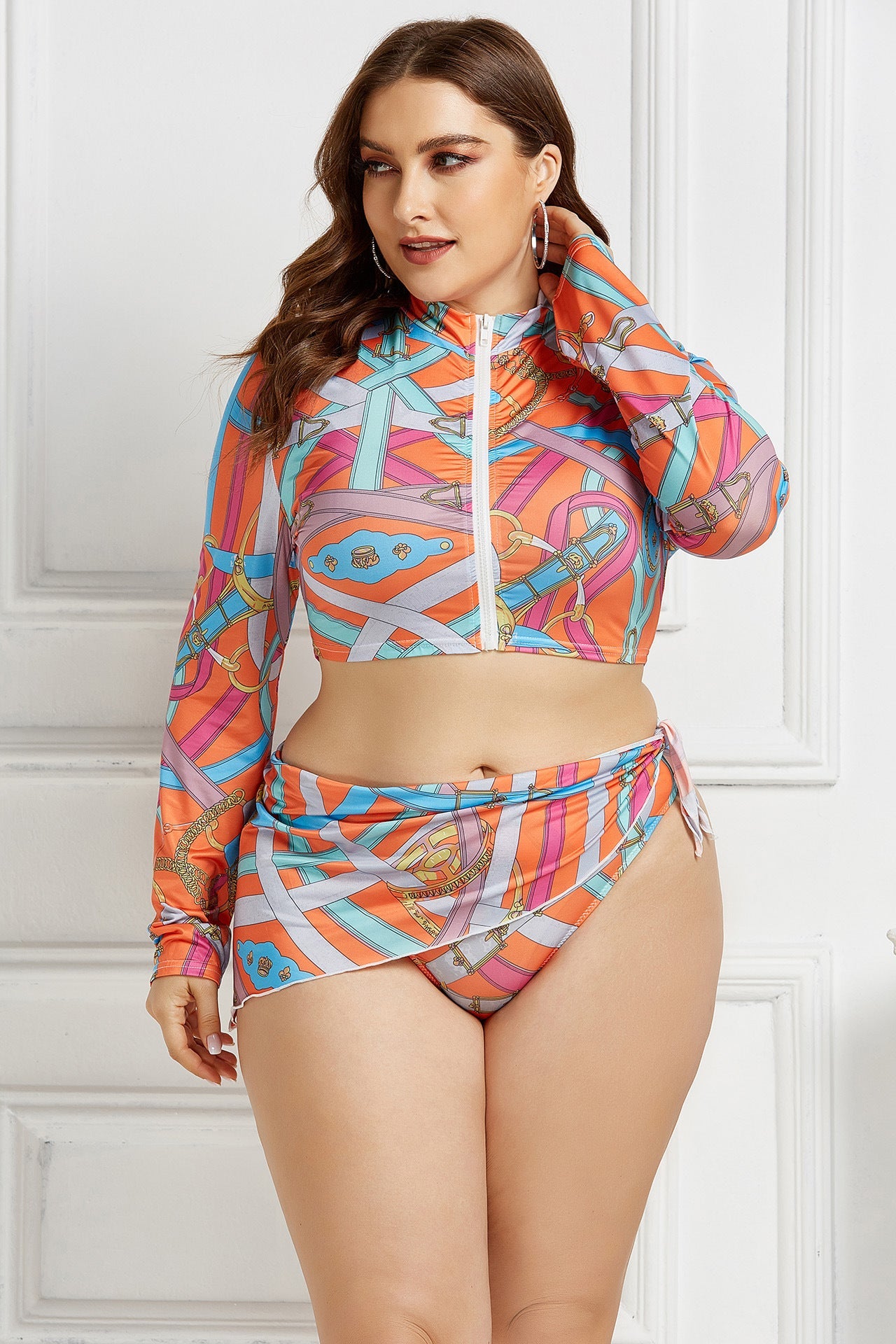 Summer Plus Sizes 3pcs Bikini Suits-Swimwear-YY12-10-2XL-Free Shipping Leatheretro