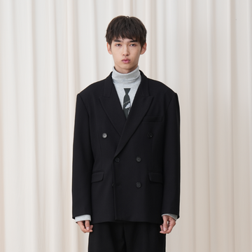 OUYANG WENJUN Classical Double-Breasted Oversized Blazer