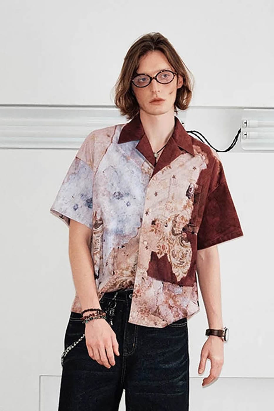 KREATE Mural Cuban Half Shirt-Half shirt-S-Free Shipping Leatheretro